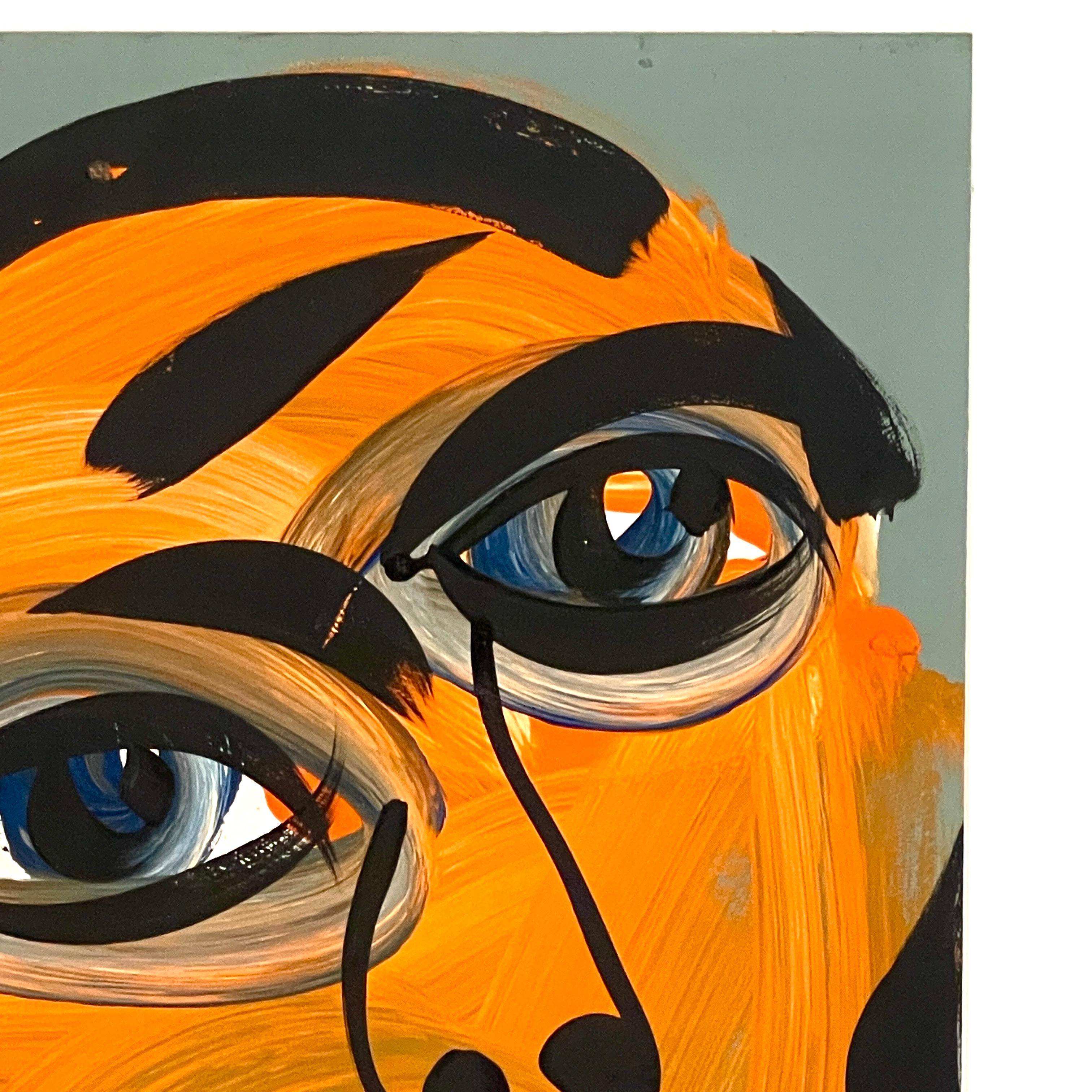 Peinture de portrait colorée sur panneau de Peter Keil en vente 5