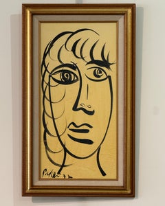Stunning Gold Framed Portrait Painting on Canvas 'Berlin' with COA