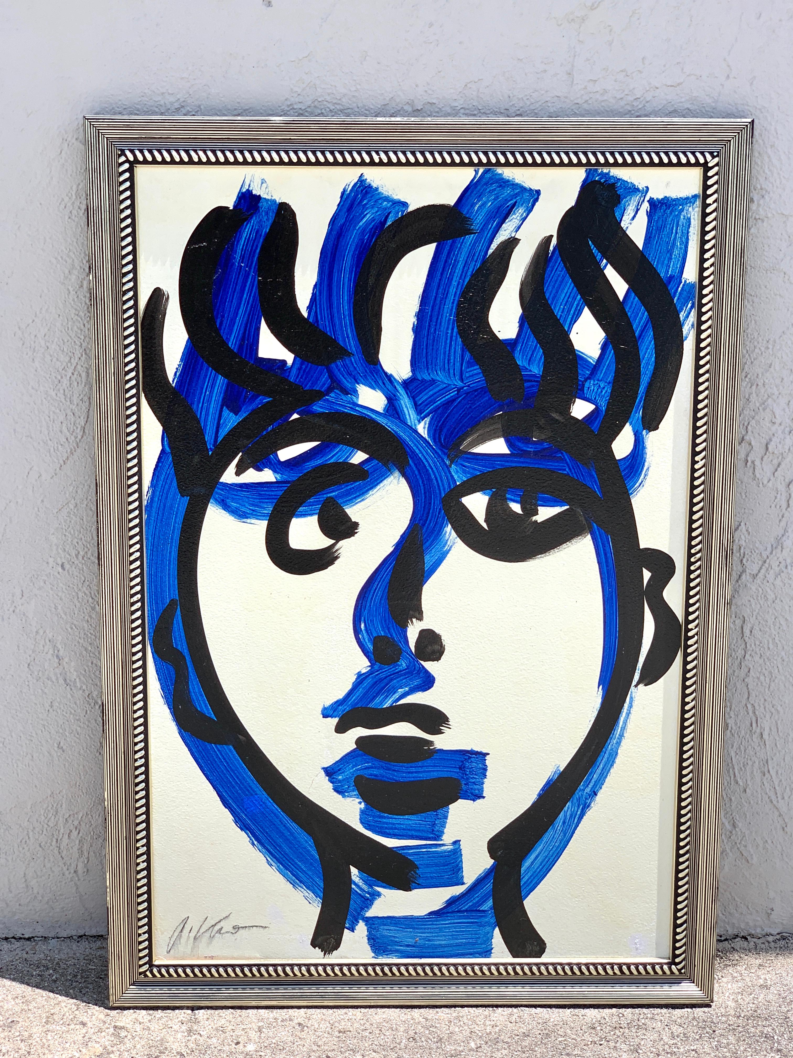 Modern Peter Keil, Portrait of a Man, Blue Period 