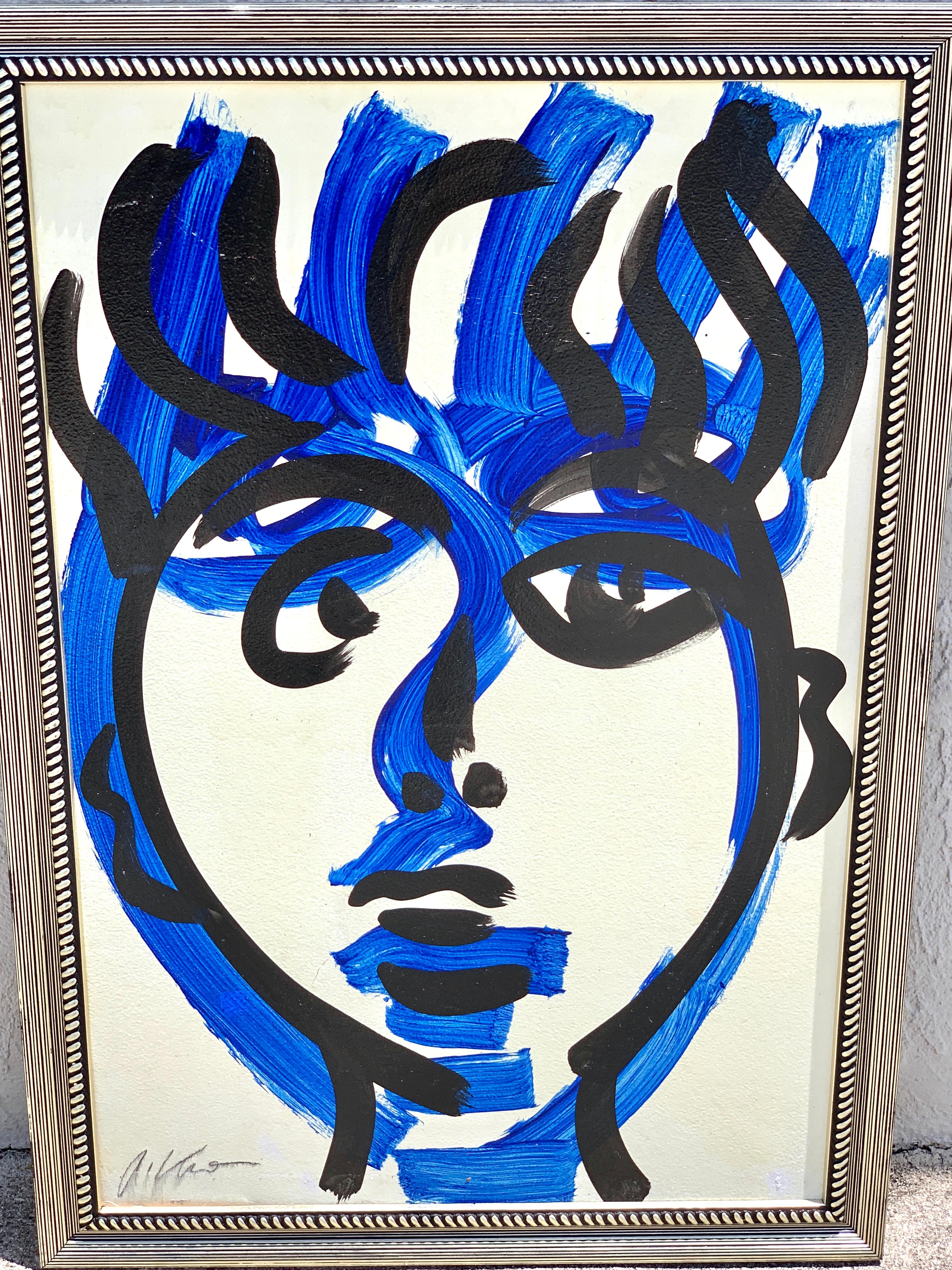 German Peter Keil, Portrait of a Man, Blue Period 