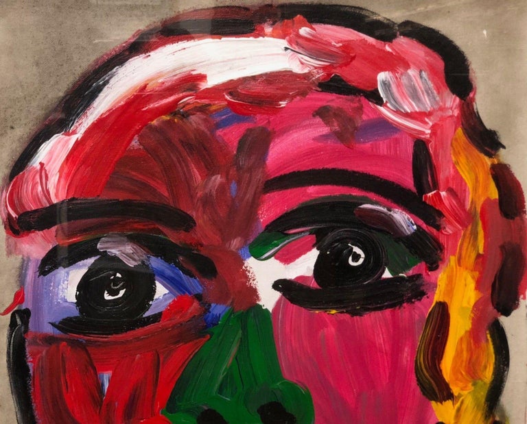 Peter Keil Self Portrait Abstract Expressionist Oil Painting For