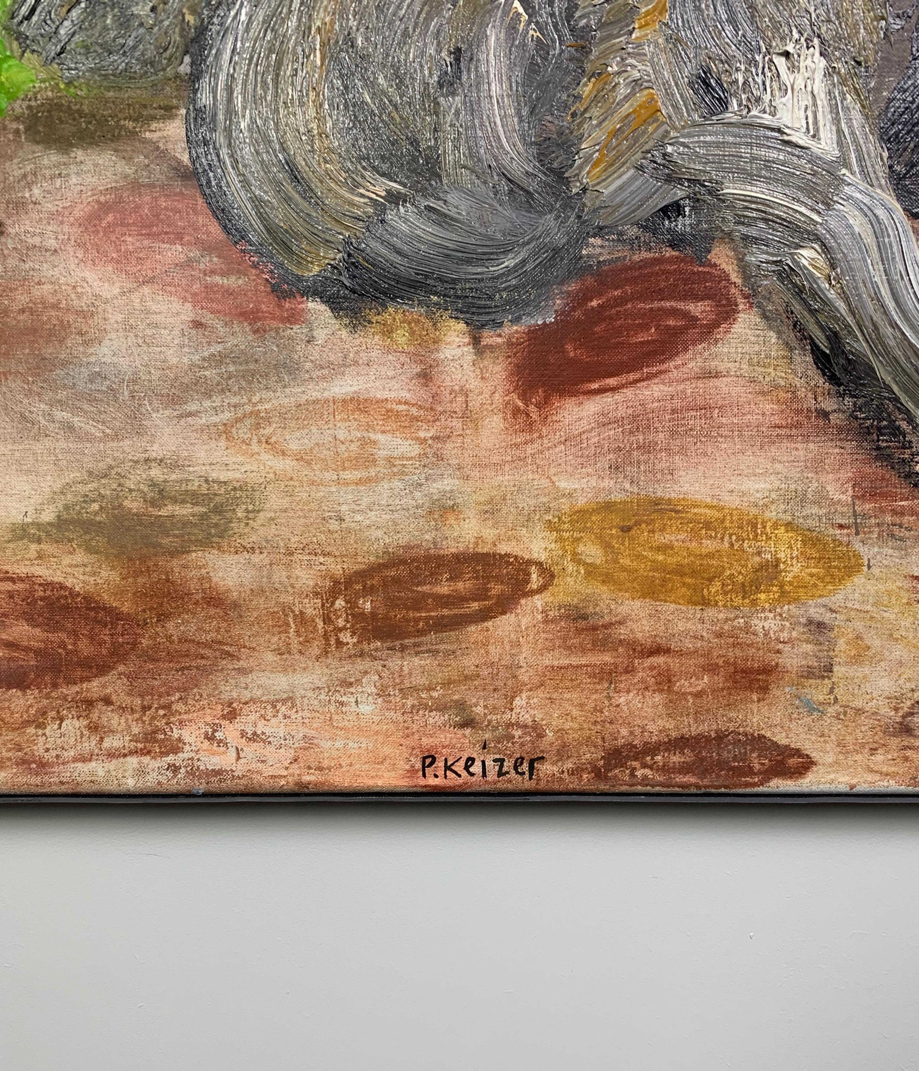 Peinture à l'huile sur toile « All the way », de Peter Keizer (53x 53), 2003 en vente 8