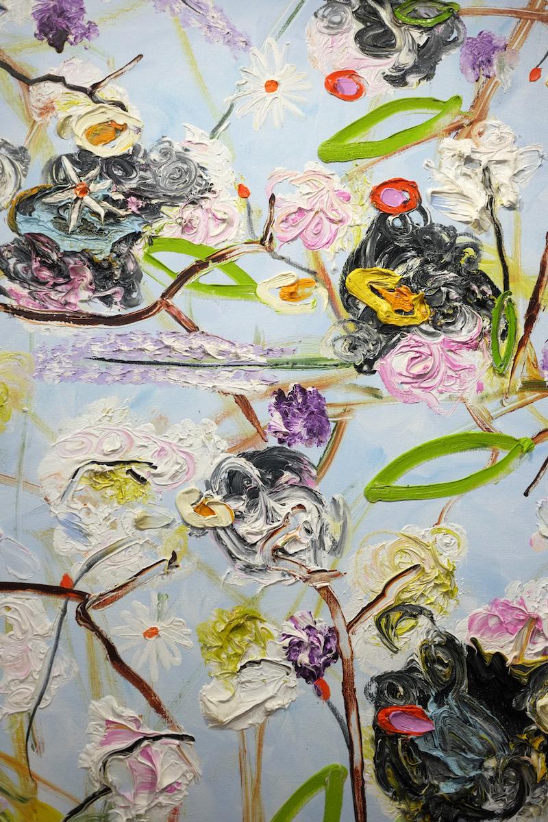 «lik over blik », peinture de Peter Keizer (67 x67 pouces), 2022 3