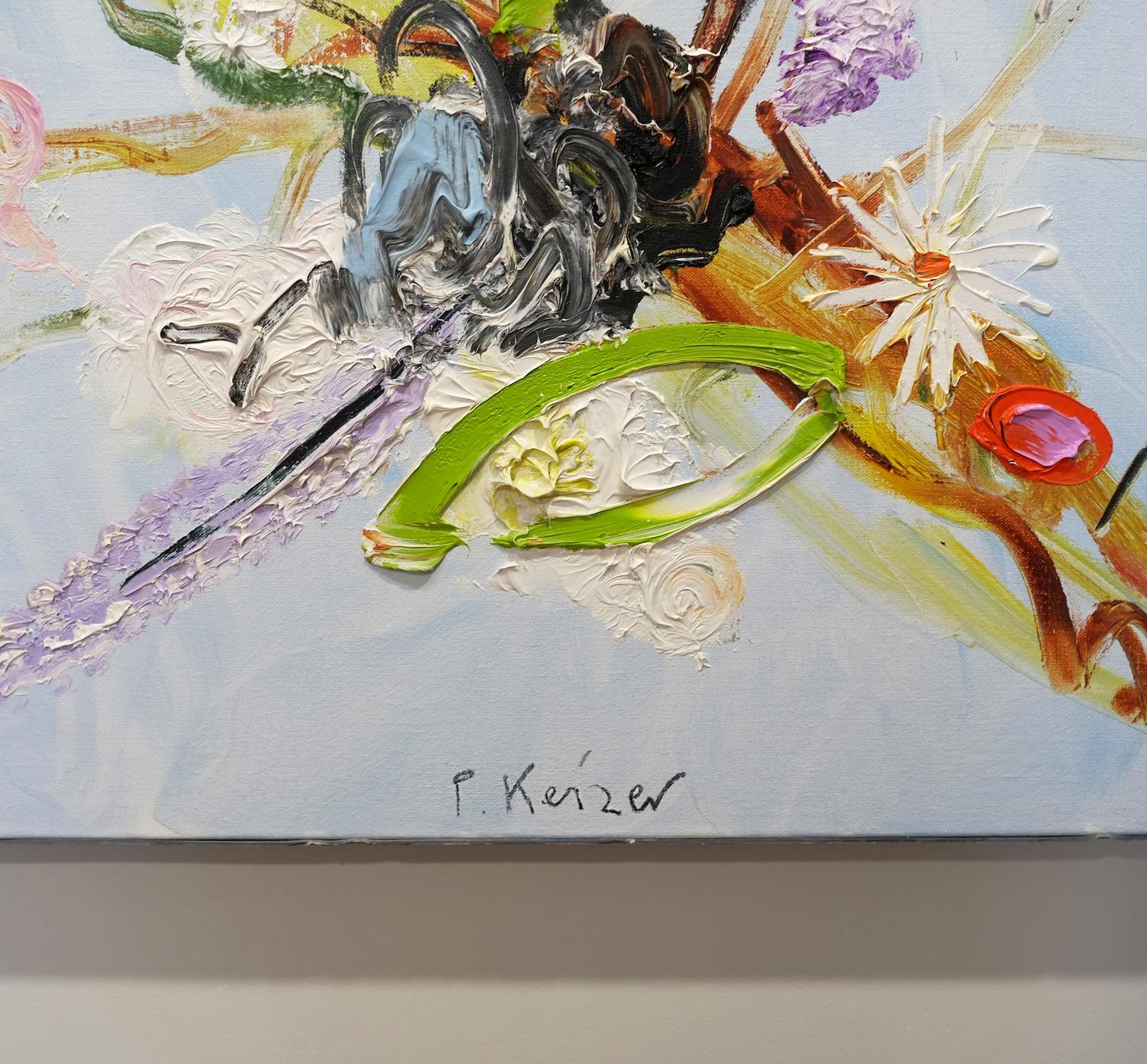 «lik over blik », peinture de Peter Keizer (67 x67 pouces), 2022 4