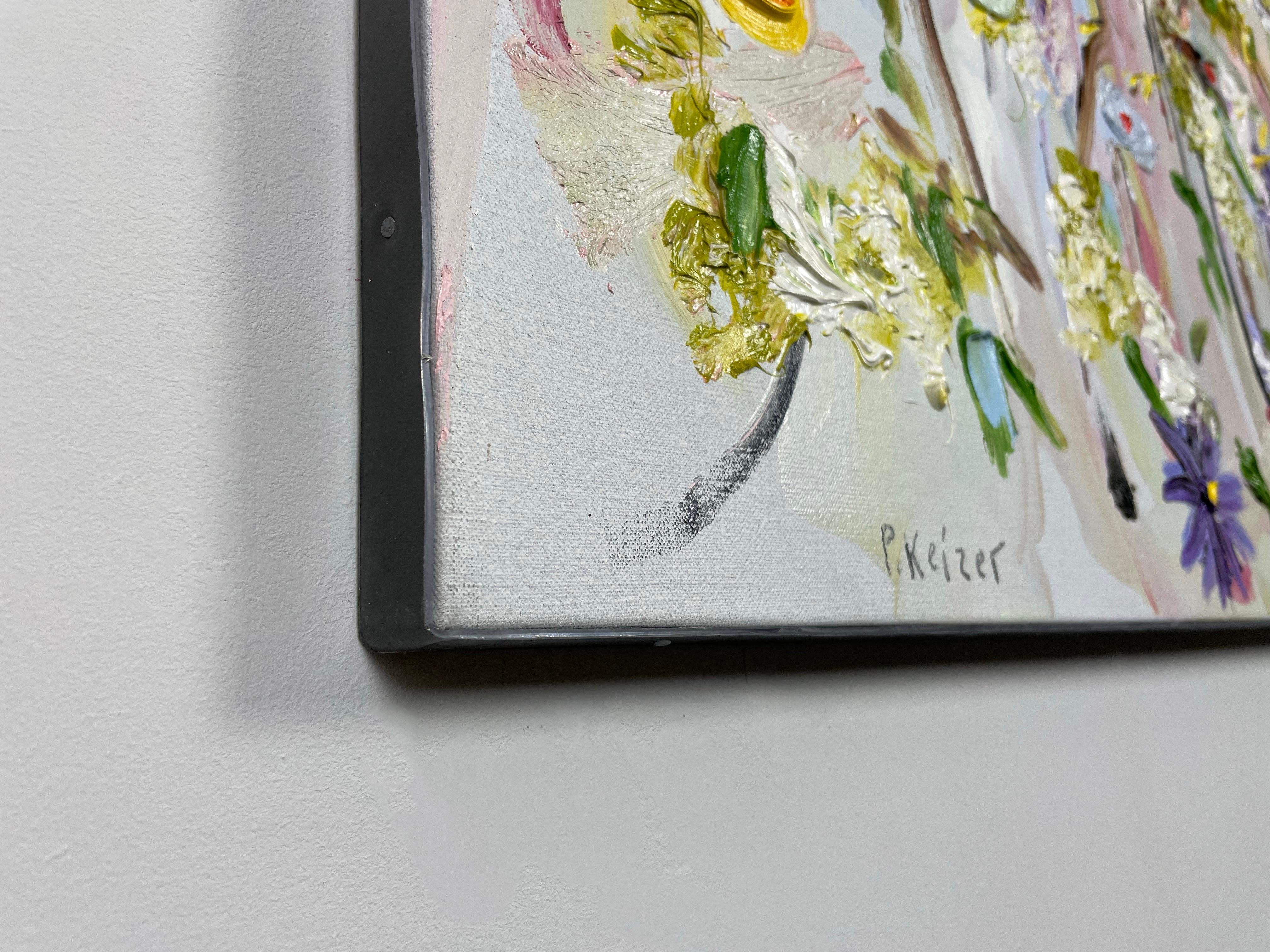 Zeitgenössisches Ölgemälde auf Leinwand - Peter Keizer - Blumen, Natur im Angebot 2
