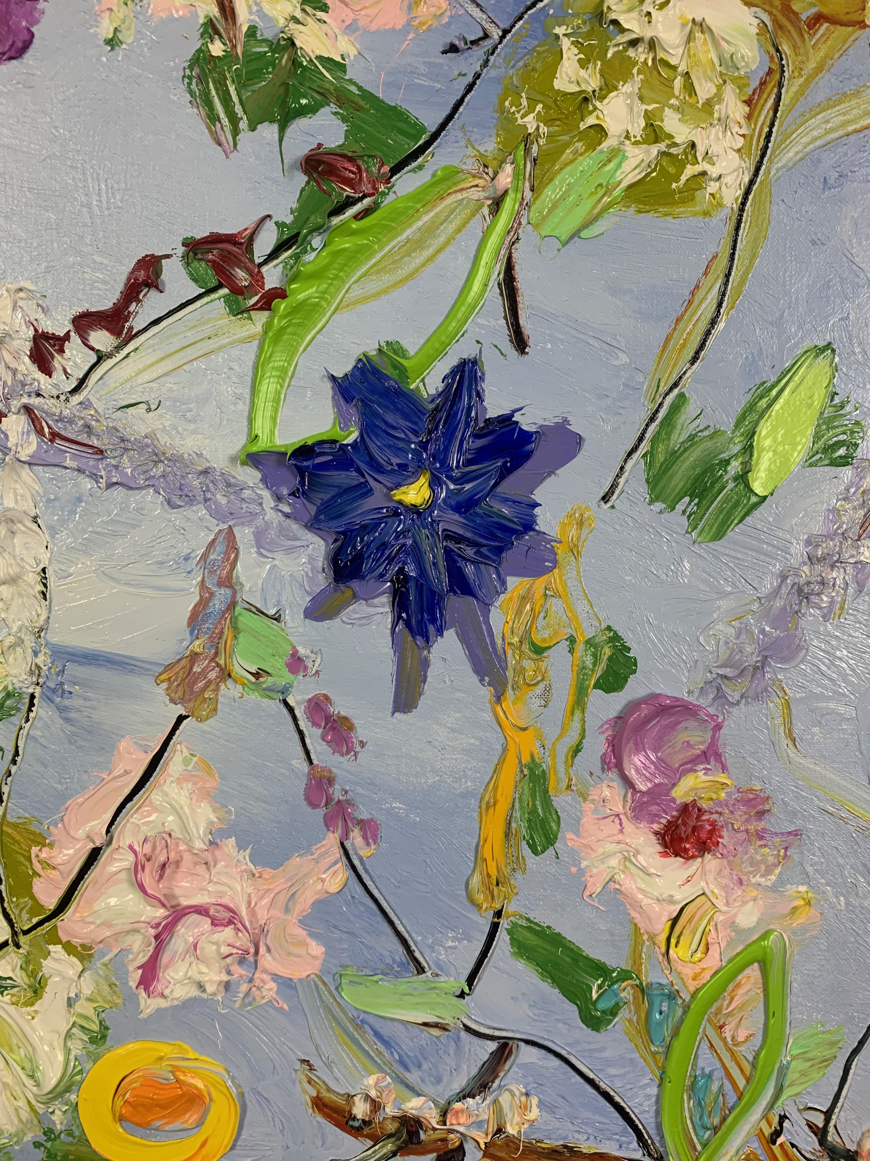 „From the fields“, Ölgemälde auf Leinwand, von Peter Keizer (47 x 47