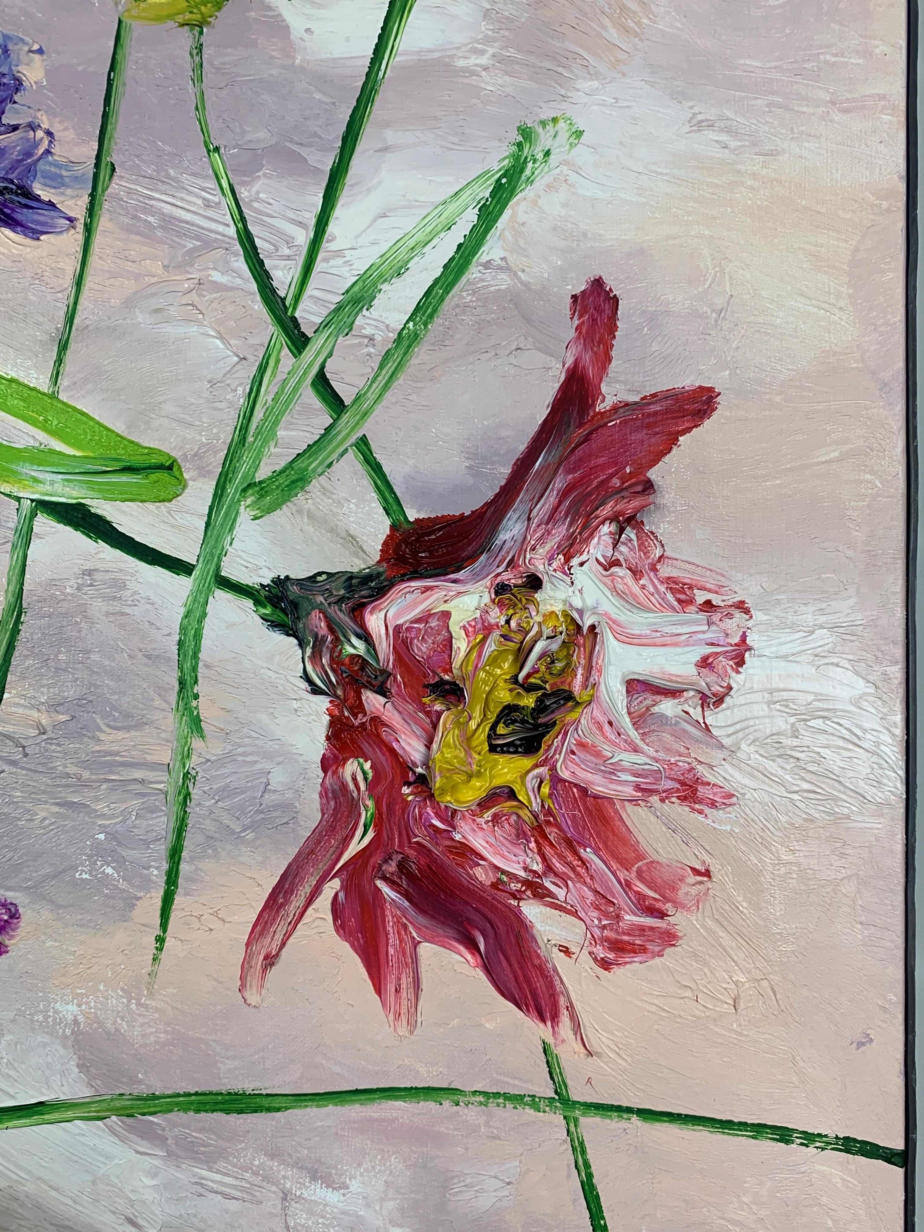 Peinture à l'huile sur toile « Going dutch » de Peter Keizer, 28 x 28 pouces, 2018 en vente 2