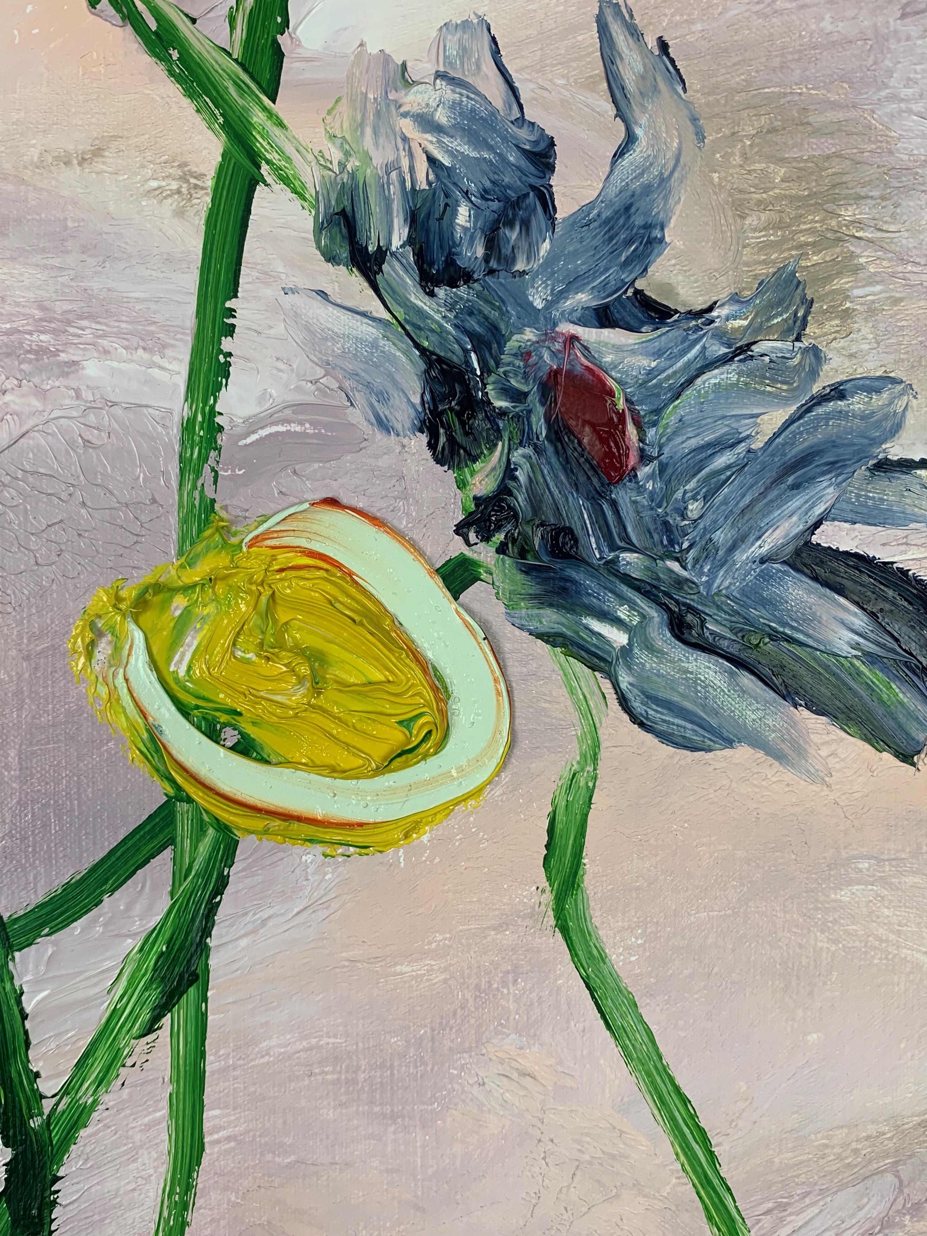 Peinture à l'huile sur toile « Going dutch » de Peter Keizer, 28 x 28 pouces, 2018 en vente 3