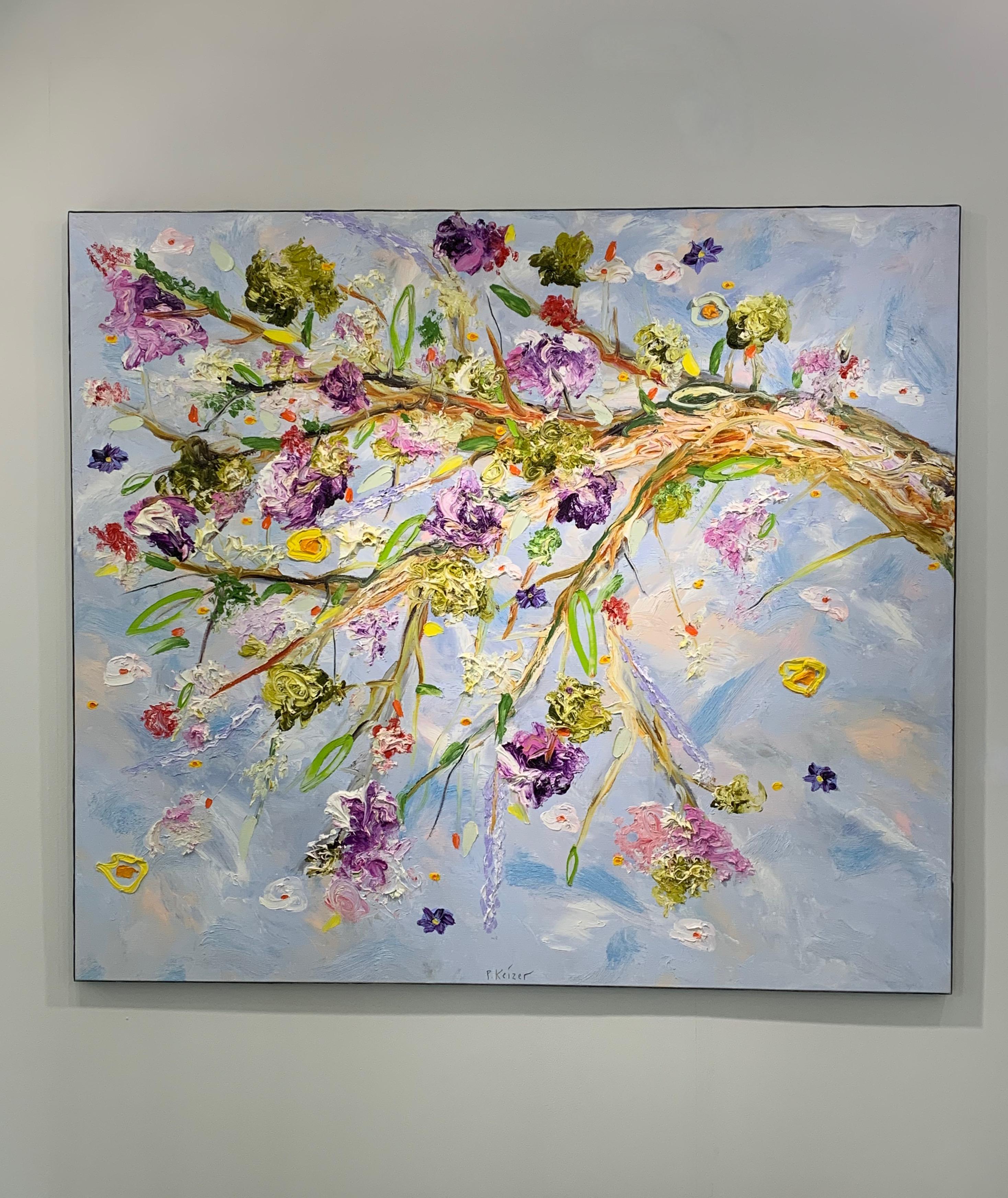 « If I could fly », peinture à l'huile sur toile de Peter Keizer (57 x 65 cm), 2019 en vente 1