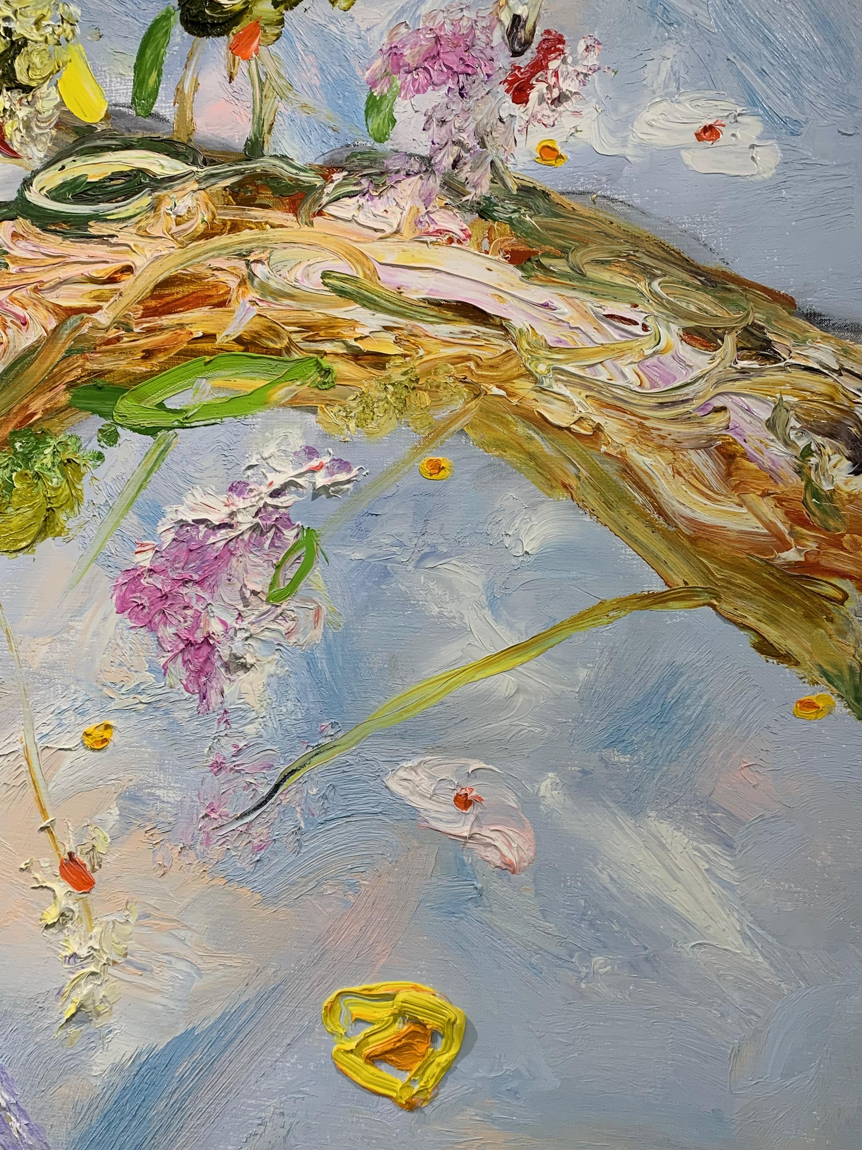 « If I could fly », peinture à l'huile sur toile de Peter Keizer (57 x 65 cm), 2019 en vente 2