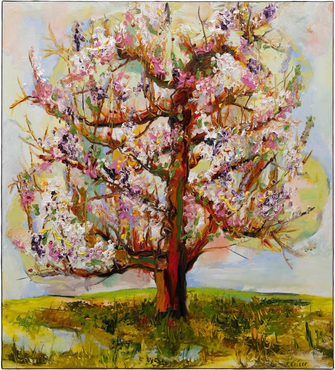 "Let me stay", peinture à l'huile d'un arbre par Peter Keizer.

Peter Keizer est un peintre et sculpteur néerlandais, né en 1961. Il a étudié à la Rijksakademie d'Amsterdam et a commencé à travailler en tant qu'artiste professionnel après avoir