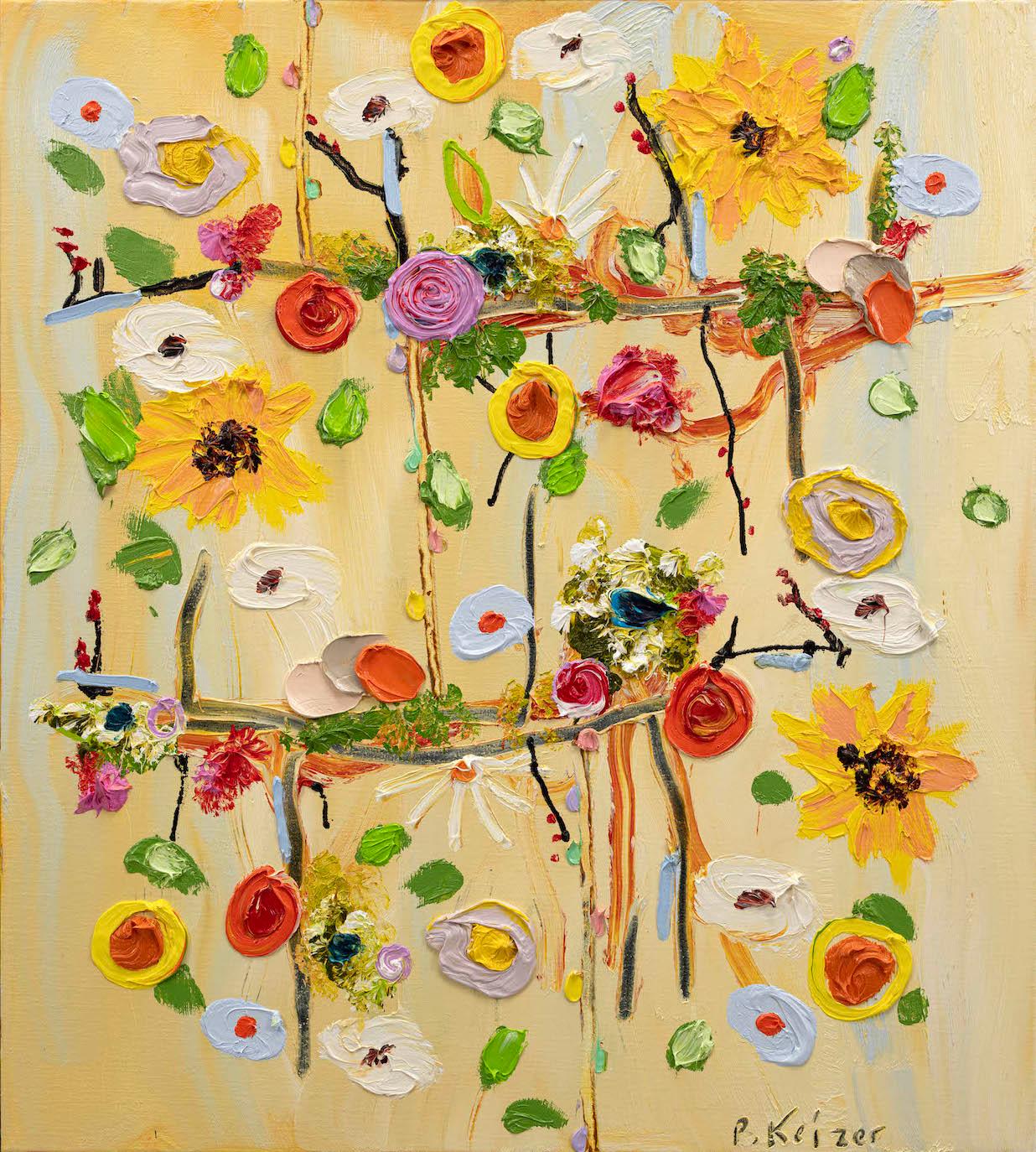 "Locker und fest", Ölgemälde auf Leinwand von Peter Keizer.

Peter Keizer ist ein niederländischer Maler und Bildhauer, geboren 1961. Er studierte an der Rijksakademie in Amsterdam und begann nach seinem Abschluss am Royal College of Art in London