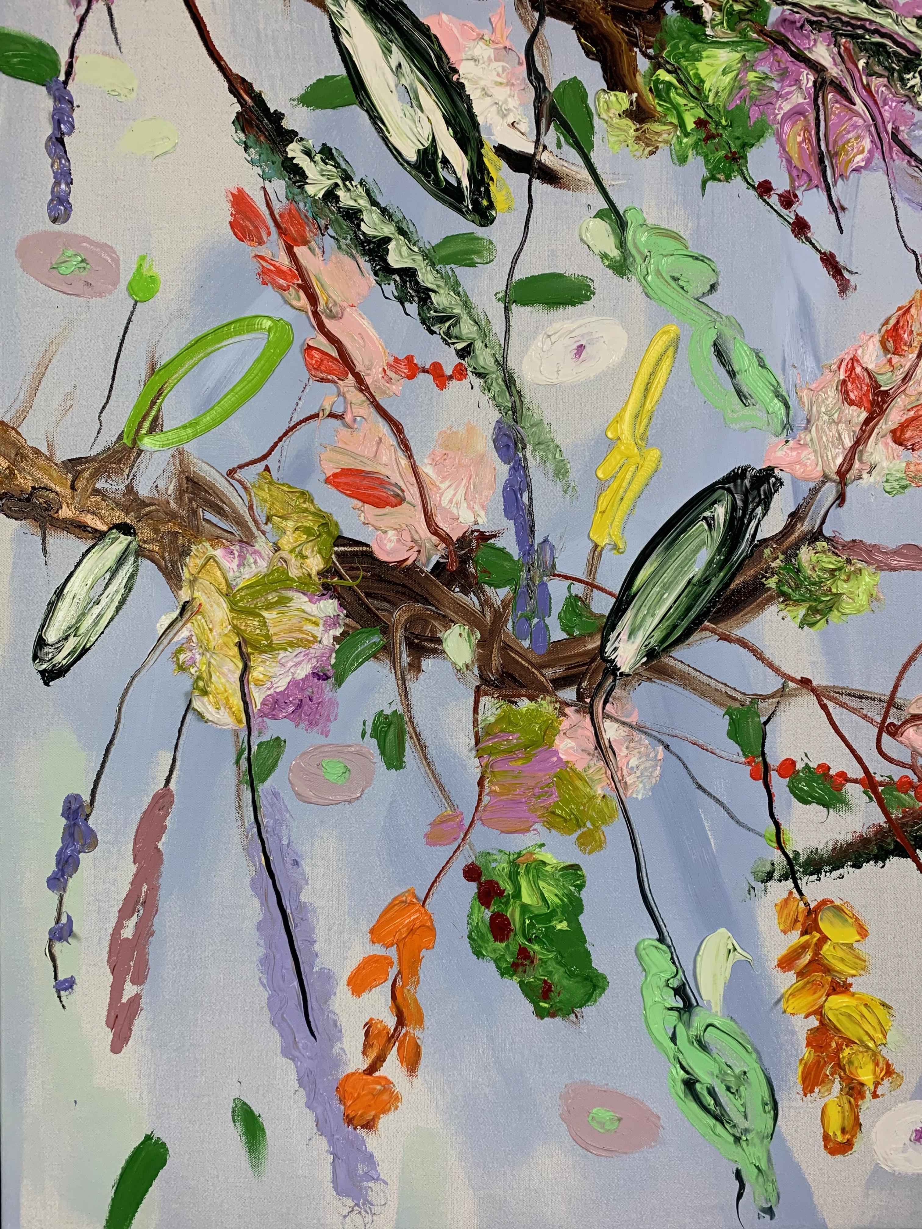 «Passing the treeline », peinture à l'huile sur toile de Peter Keizer (36 x 40 po), 2023 en vente 2