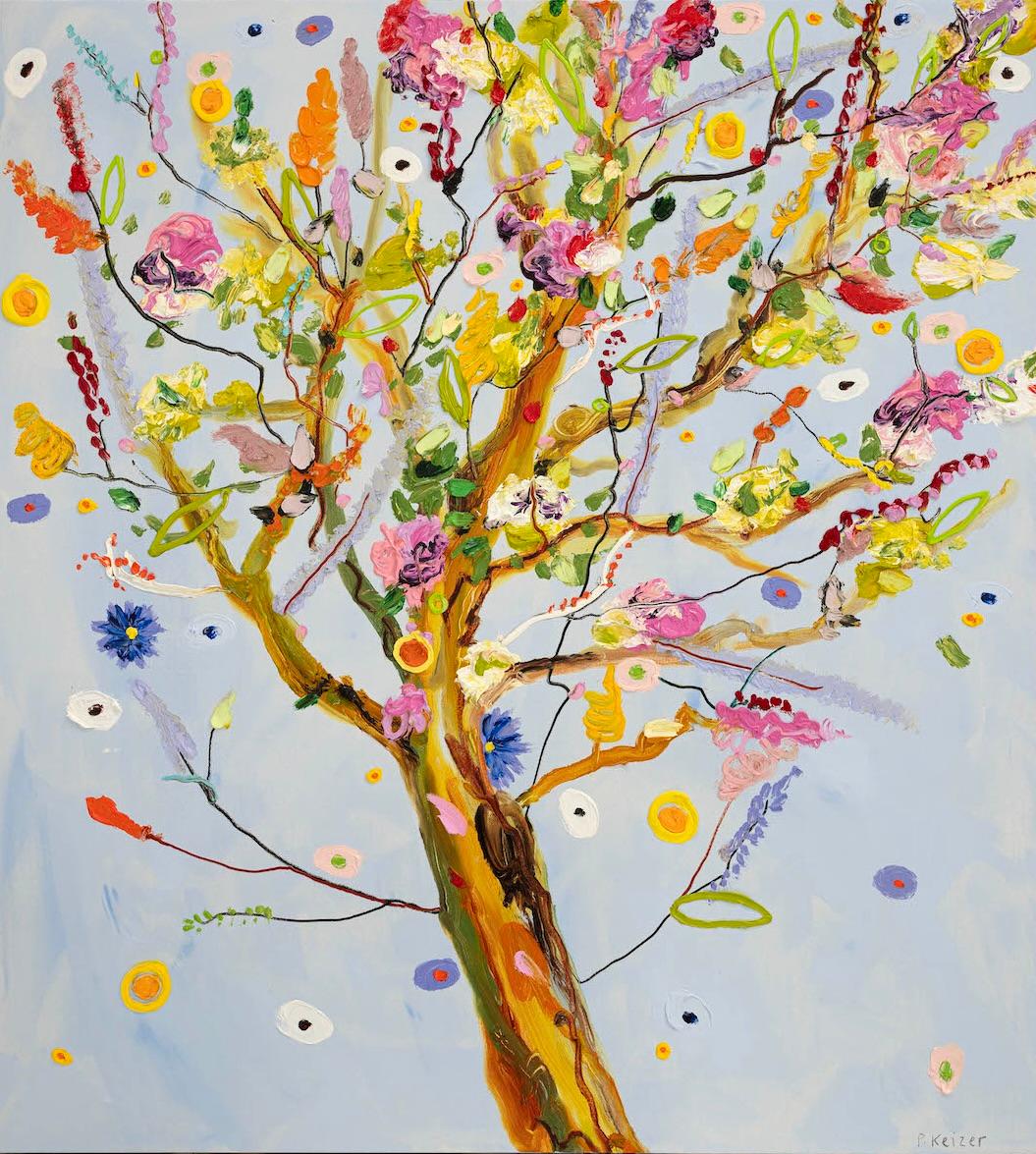 "Singly" dipinto a olio su tela, di Peter Keizer ("49 x 44"), 2024