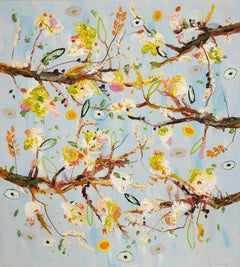 "Time circles" oil painting on canvas, by Peter Keizer ("49 x 44"), 2024