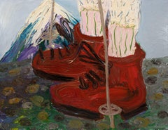 "To seek a view" oil painting on canvas, by Peter Keizer (39 x 51"), 2003