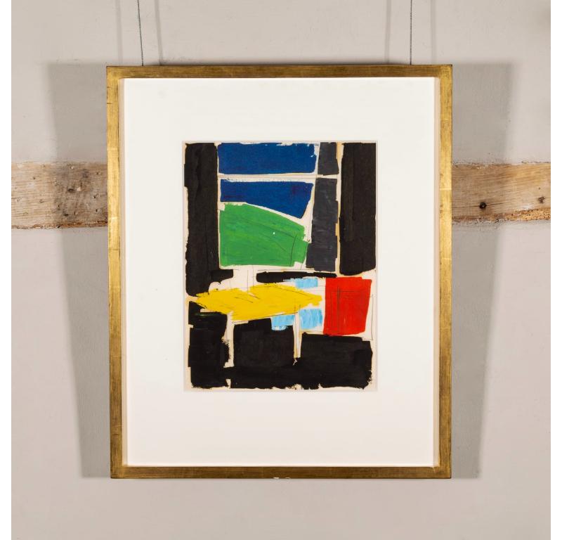 Interior con ventana, pintura al óleo de Peter Kinley, hacia 1960 en venta 1