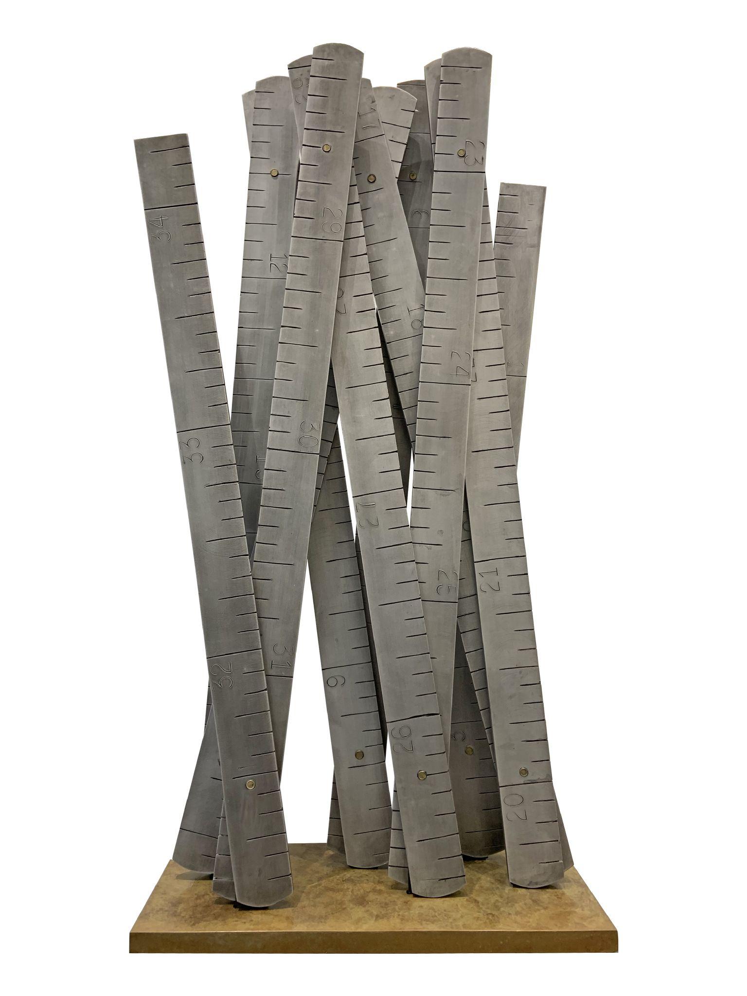 Peter Kirkiles Abstract Sculpture - 36 Foot Aluminum Rule