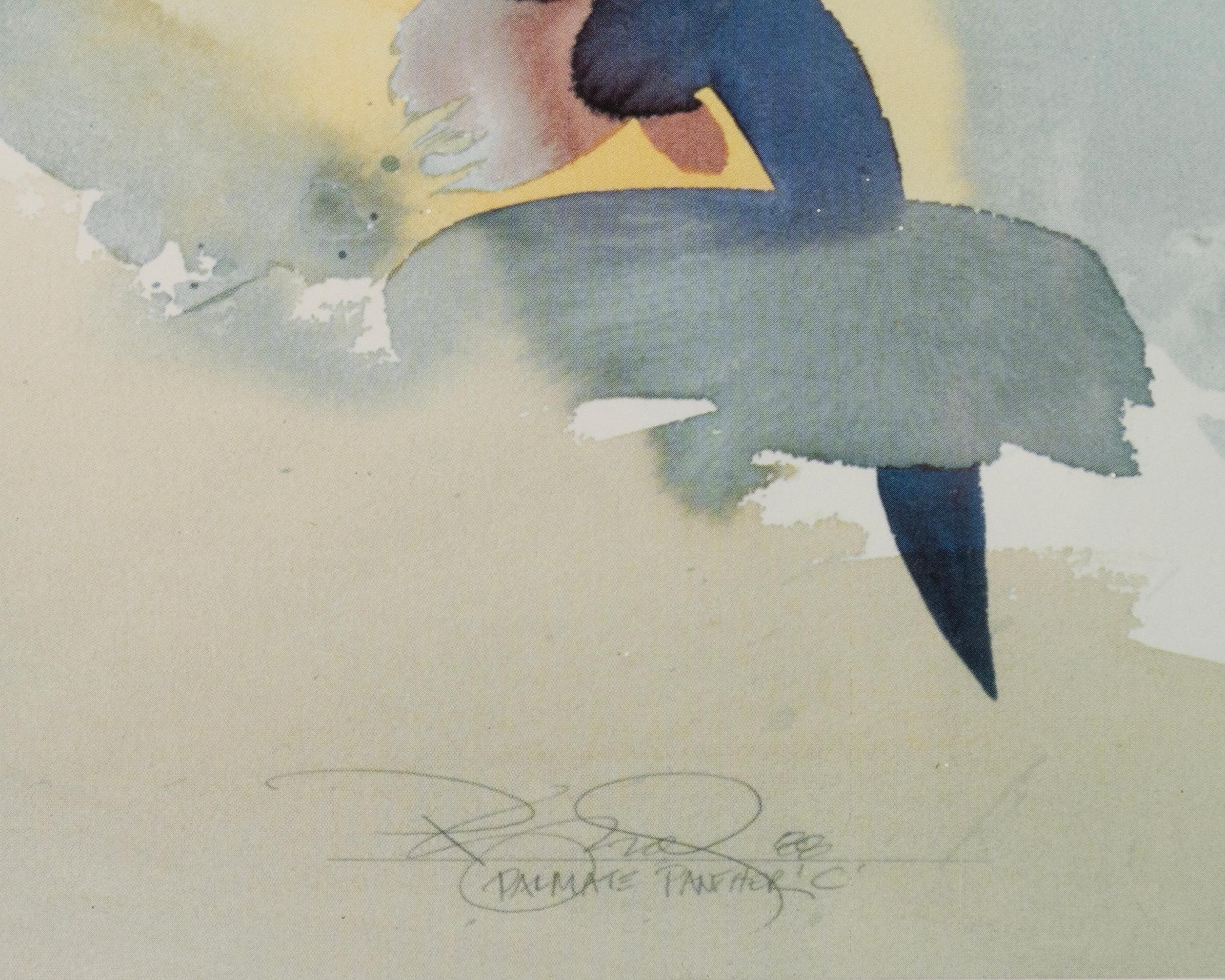 Peter Kitchell Palmathe Panther ABC Acuarela Abstracta Contemporánea Firmada 1988 en venta 4