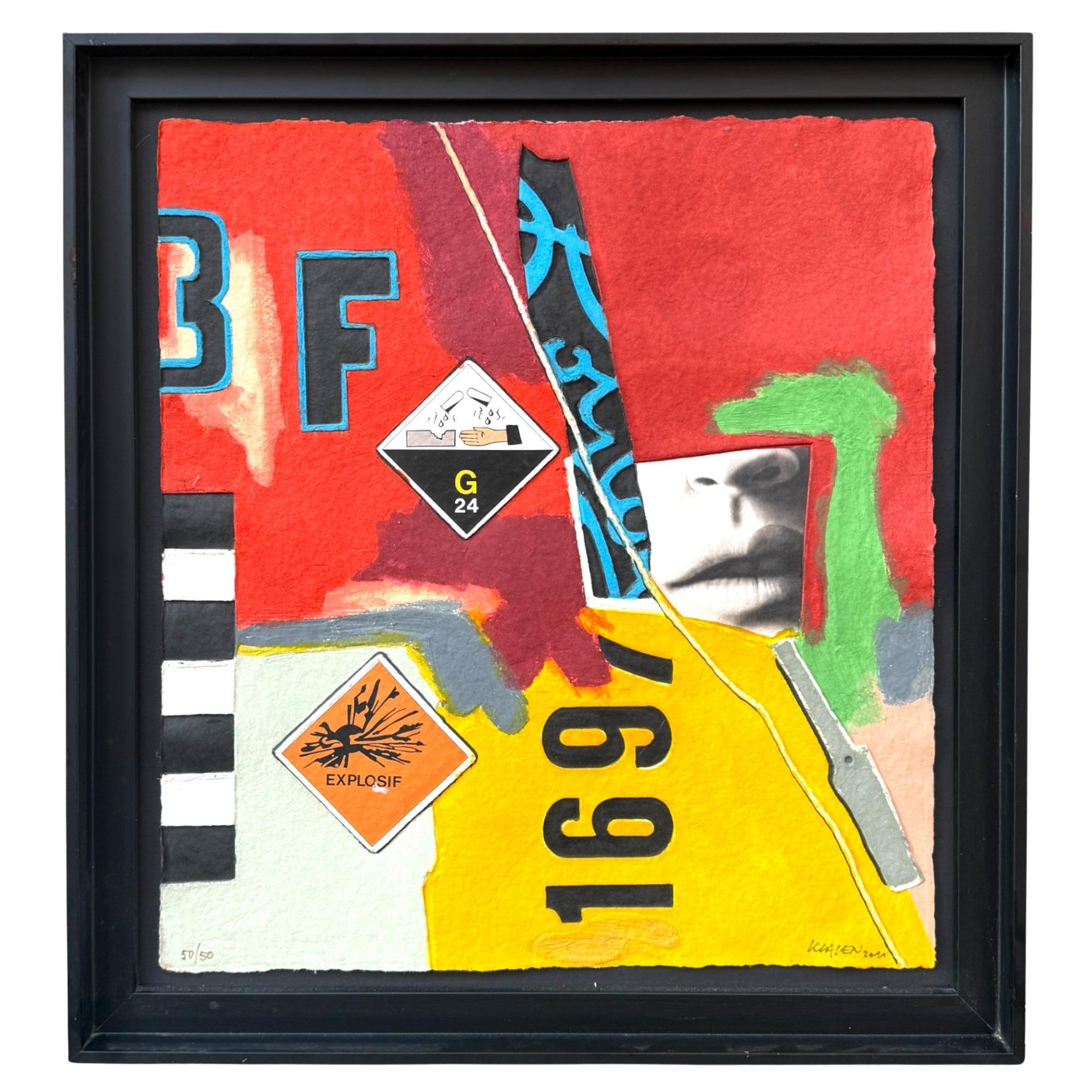 Peter Klasen, "Explosif", Original aquaprint, Signed, Numbered 50/50, 2011