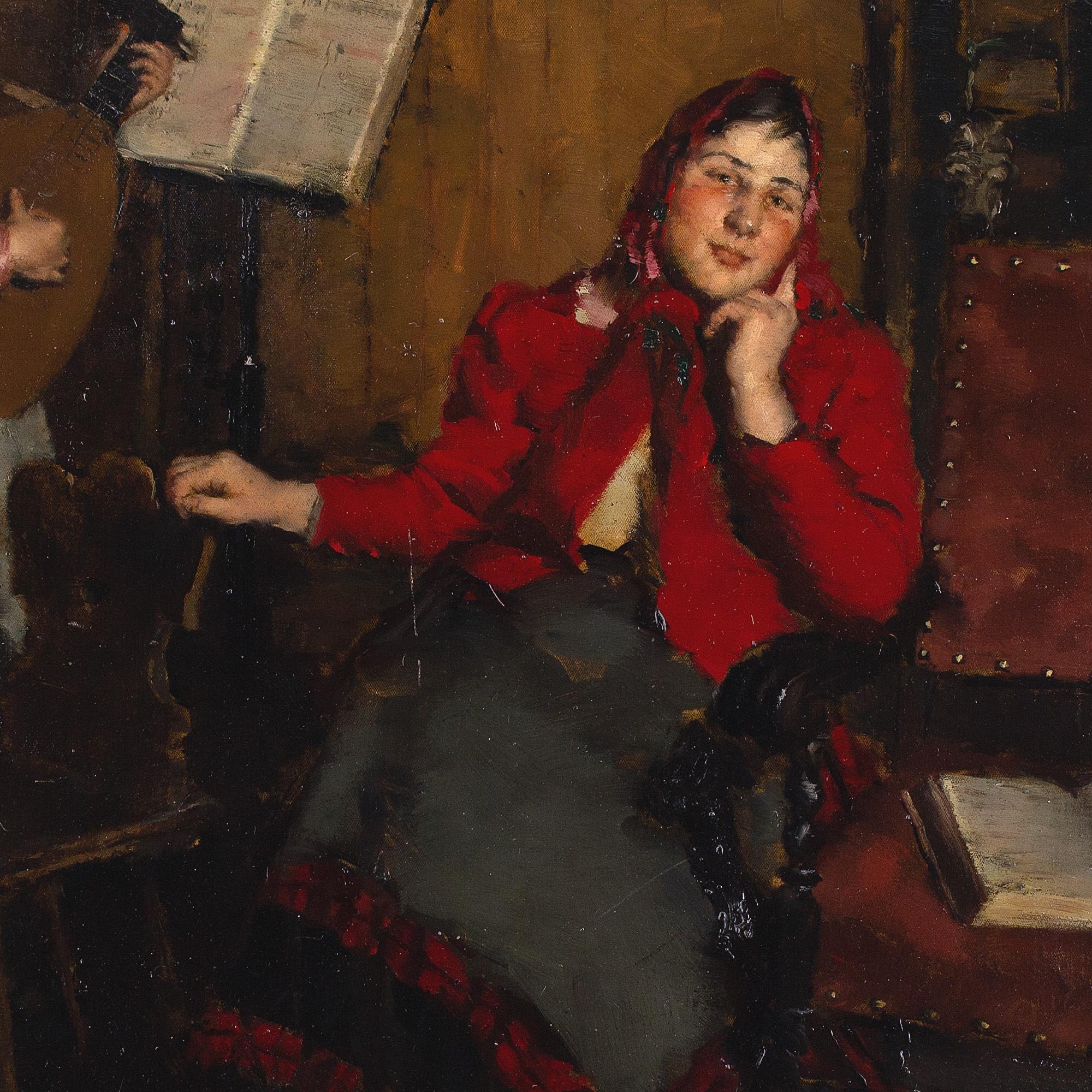 Peter Kálmán, La lezione di musica, Pittura a olio 4