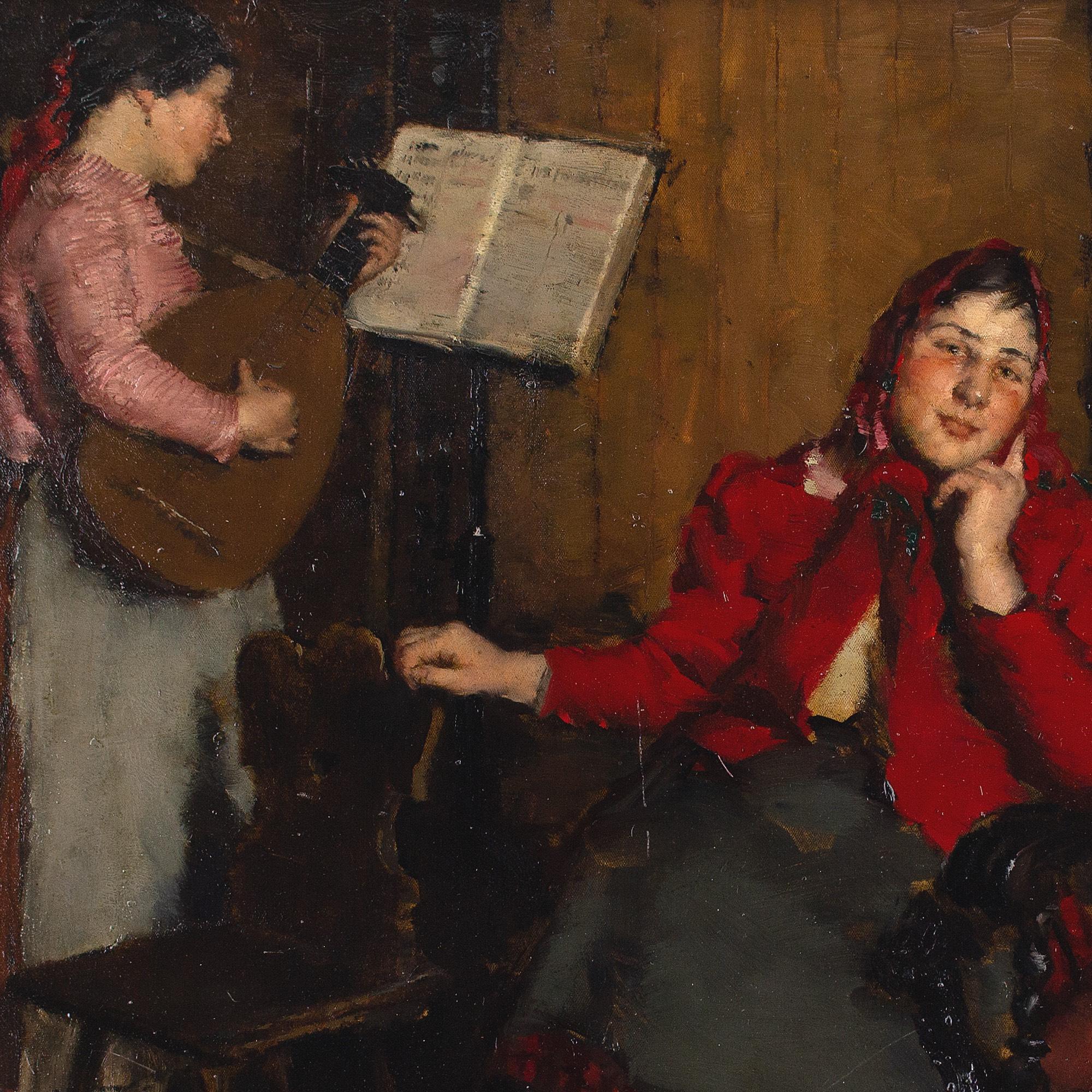Peter Kálmán, La lezione di musica, Pittura a olio 5