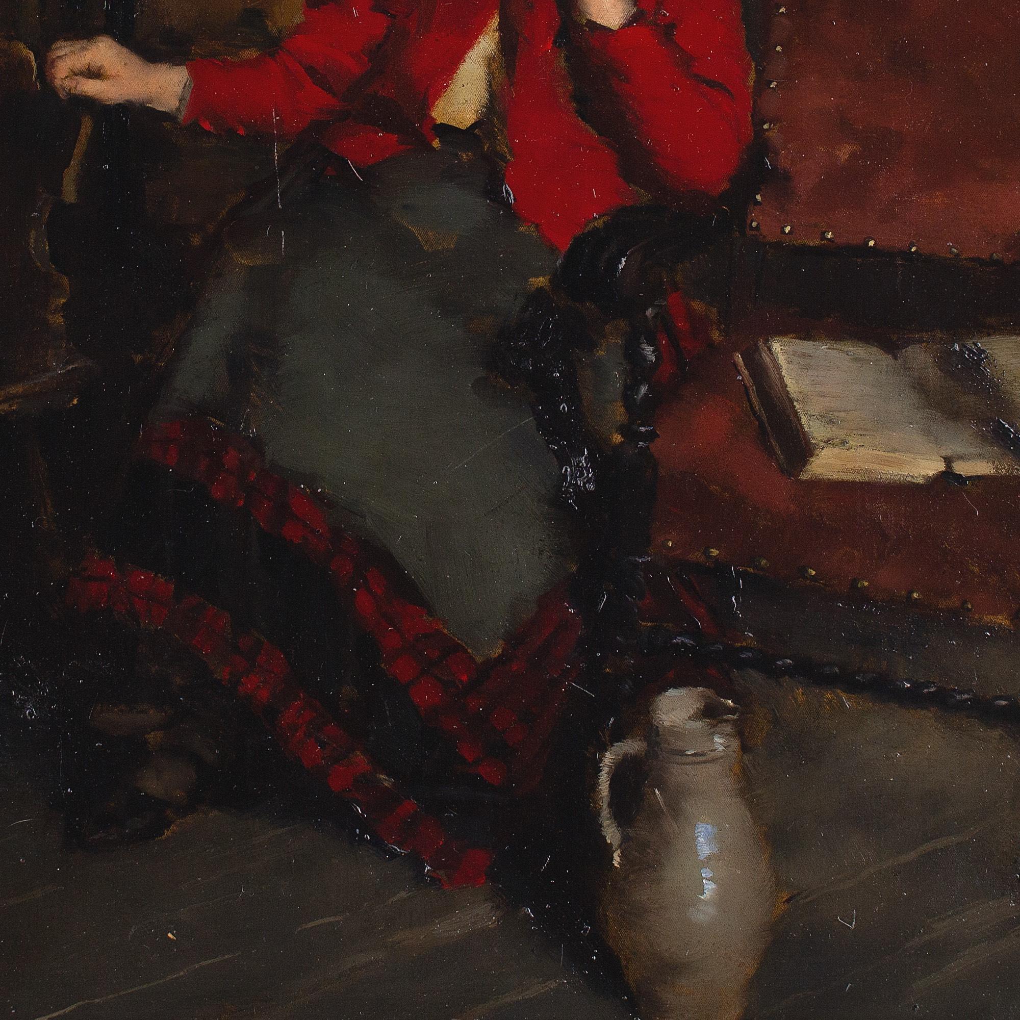 Peter Kálmán, La lezione di musica, Pittura a olio 6