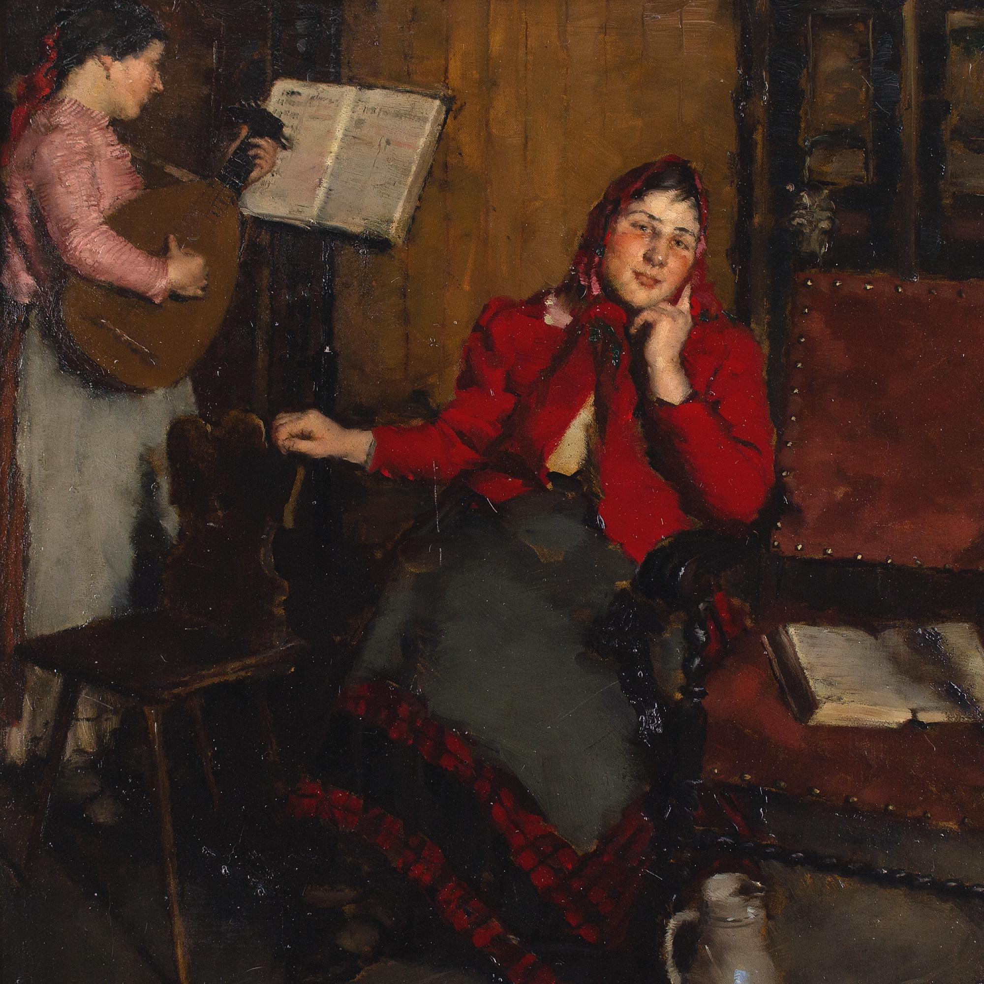 Peter Kálmán, La lezione di musica, Pittura a olio 7