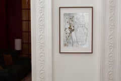 „365 Gefäße“, Mischtechnik auf weißem Seidenpapier, minimalistisch, 50 x 33 cm