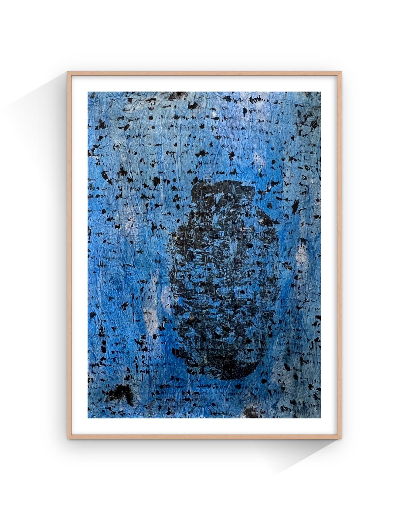 HUNG RANNOU, ABSTRACTION, technique mixte sur papier, signée, Format 50 x 65 cm EUR 85,00 - FR