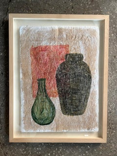 "365 Vessels", Mixed technique on tissue white paper, Minimalist, 50 x 33 cm