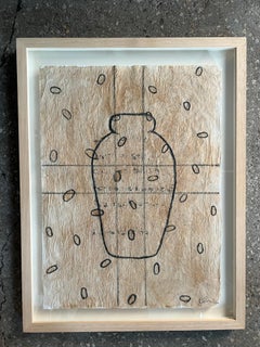 "365 Vessels", Mixed technique on tissue white paper, Minimalist, 50 x 33 cm