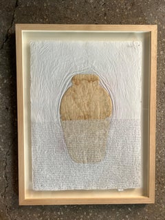 "365 Vessels", Mixed technique on tissue white paper, Minimalist, 50 x 33 cm