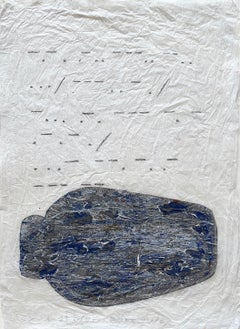 « 365 Vessels », technique mixte sur papier blanc tissu, minimaliste, 50 x 33 cm