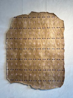 Cave paintings on paper, Indian ink, hand drawing, leather papyrus style