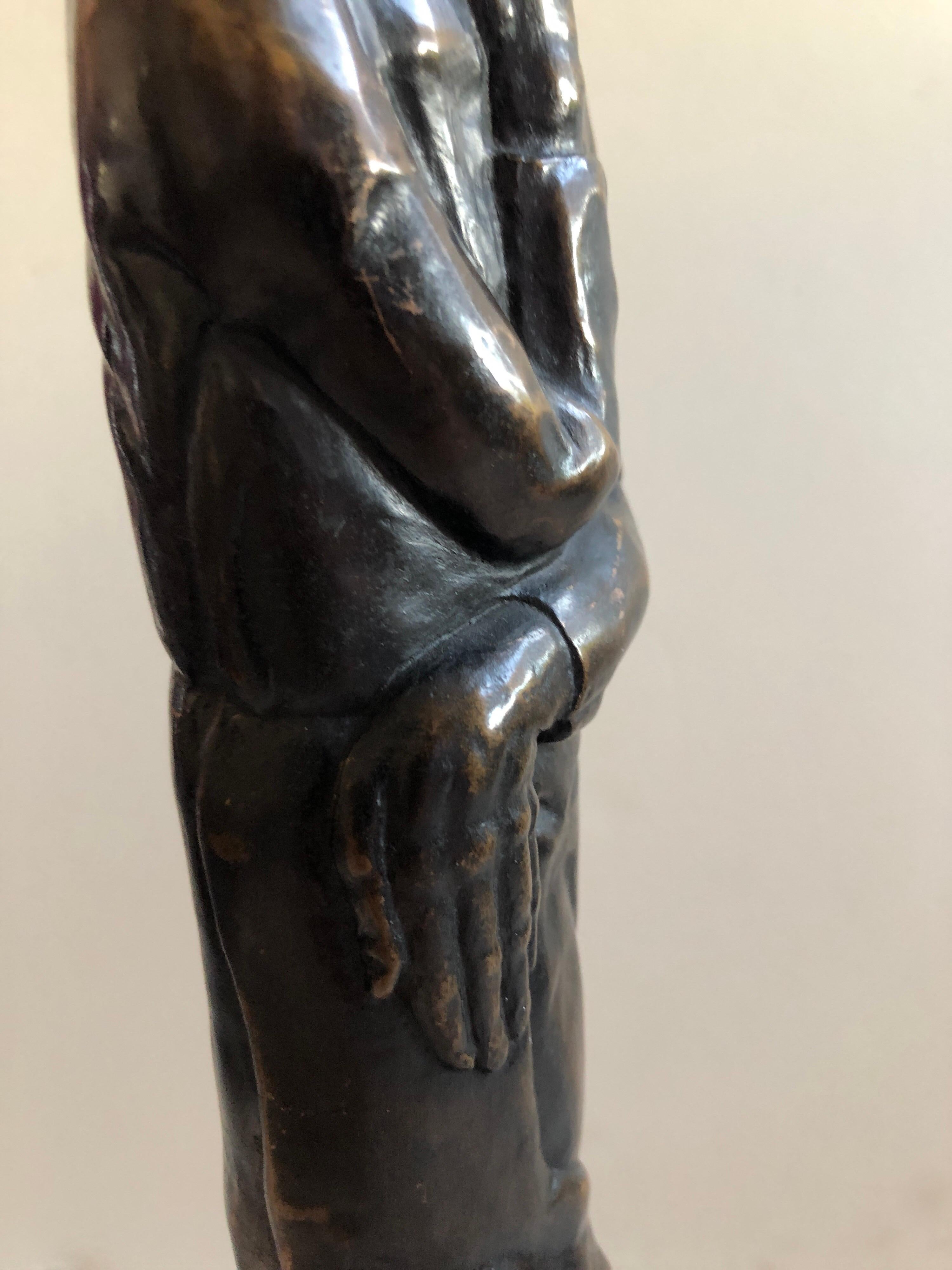 Sculpture de lapin judaïque en bronze Art Déco moderniste de Los Angeles en vente 1