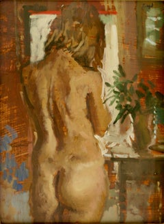 BEFORE THE DRESSING TABLE..Peter Kuhfeld RP.NEAC contemporary British artist