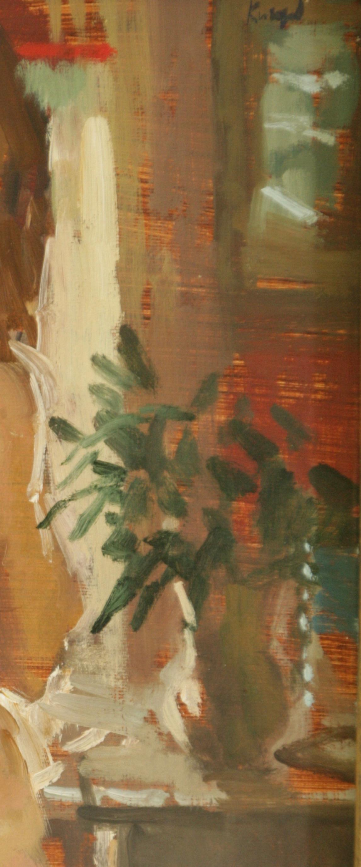 BEFORE THE DRESSING TABLE..Peter Kuhfeld RP.NEAC contemporary British artist For Sale 4