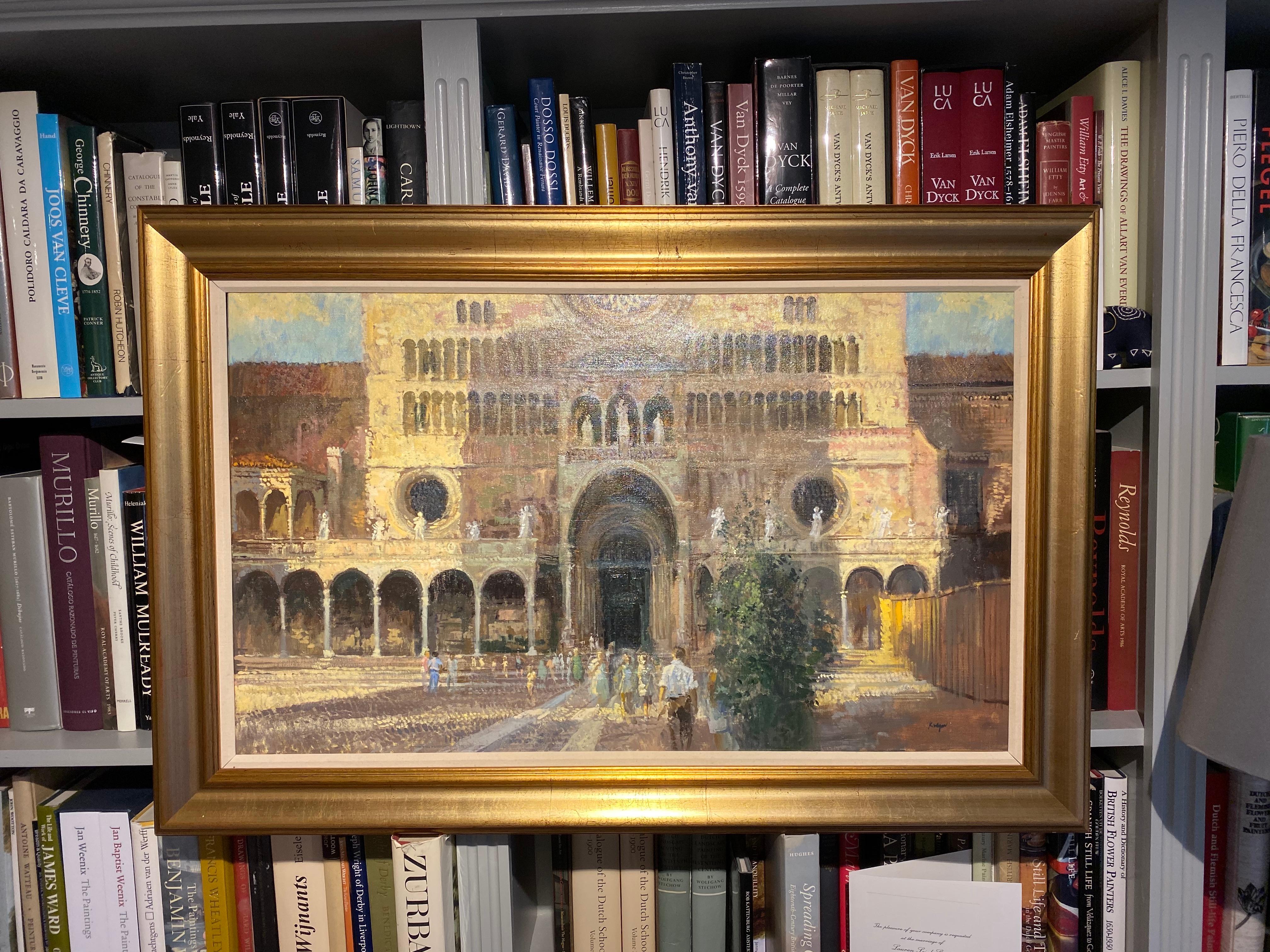 Duomo Cremona, late afternoon - Italy - Painting by Peter Kuhfeld