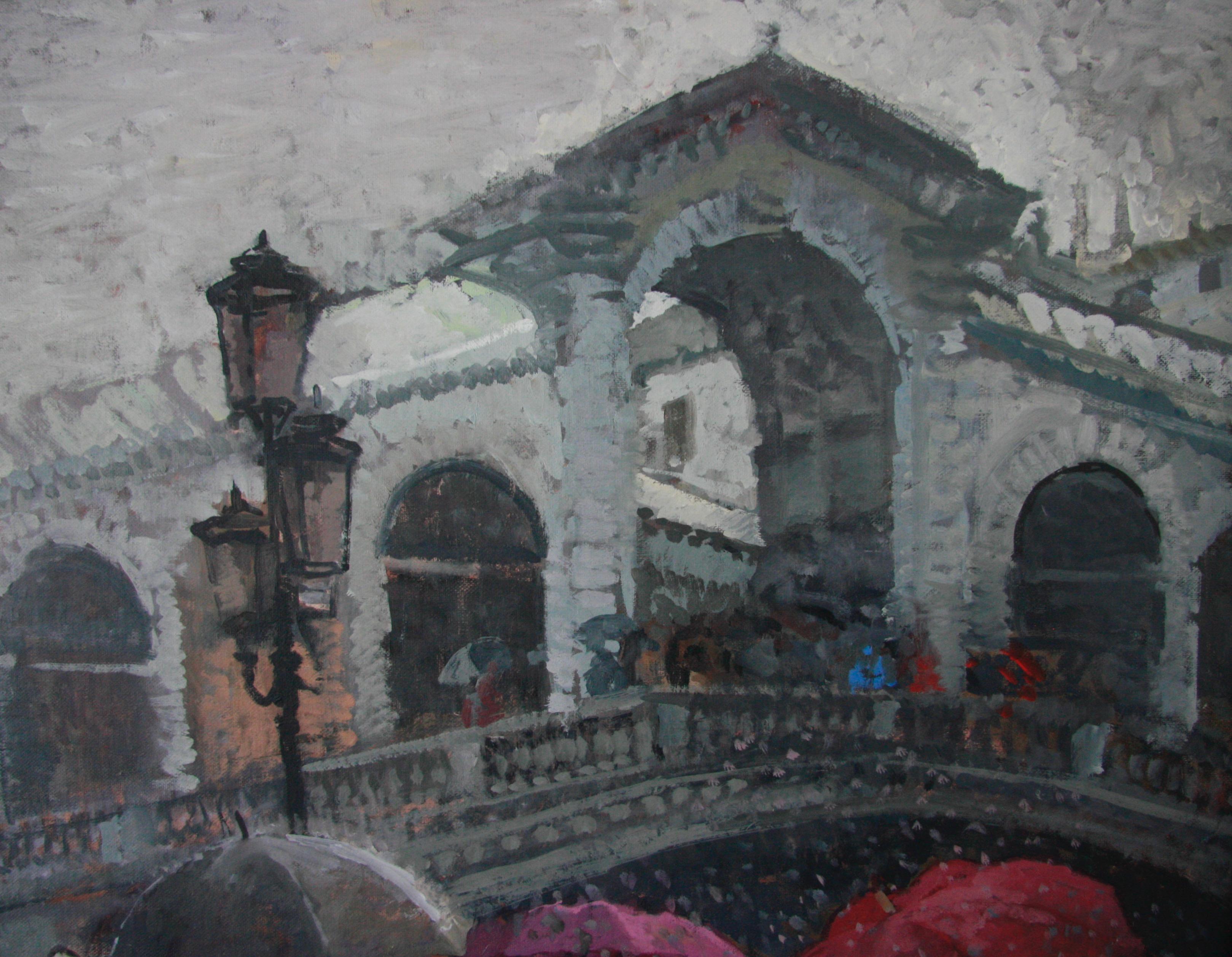 FALLING SNOW REALTO VENICE ITALY.Peter Kuhfeld.NEAC.RP contemporary British  For Sale 9