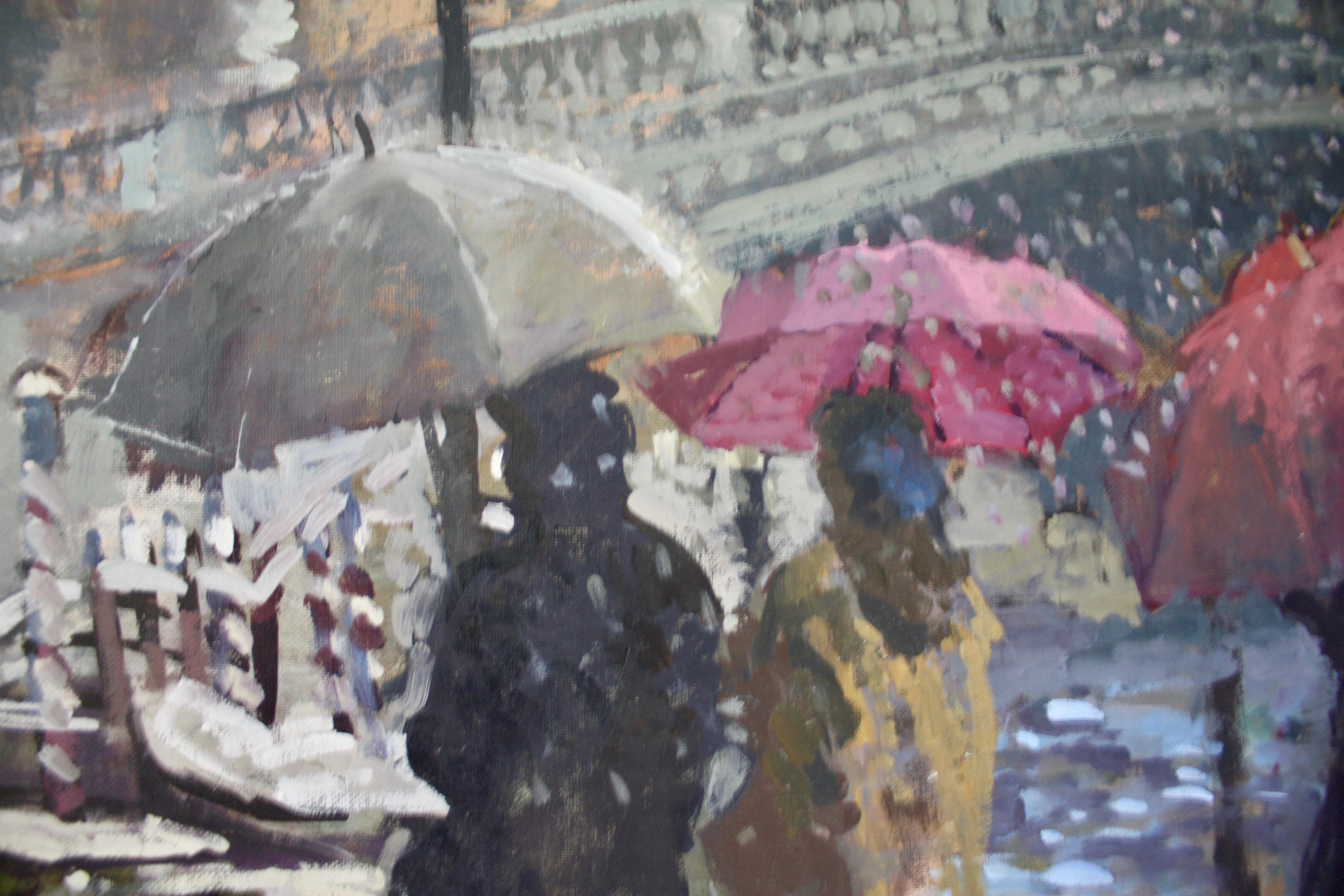 FALLING SNOW REALTO VENICE ITALY.Peter Kuhfeld.NEAC.RP contemporary British im Angebot 3