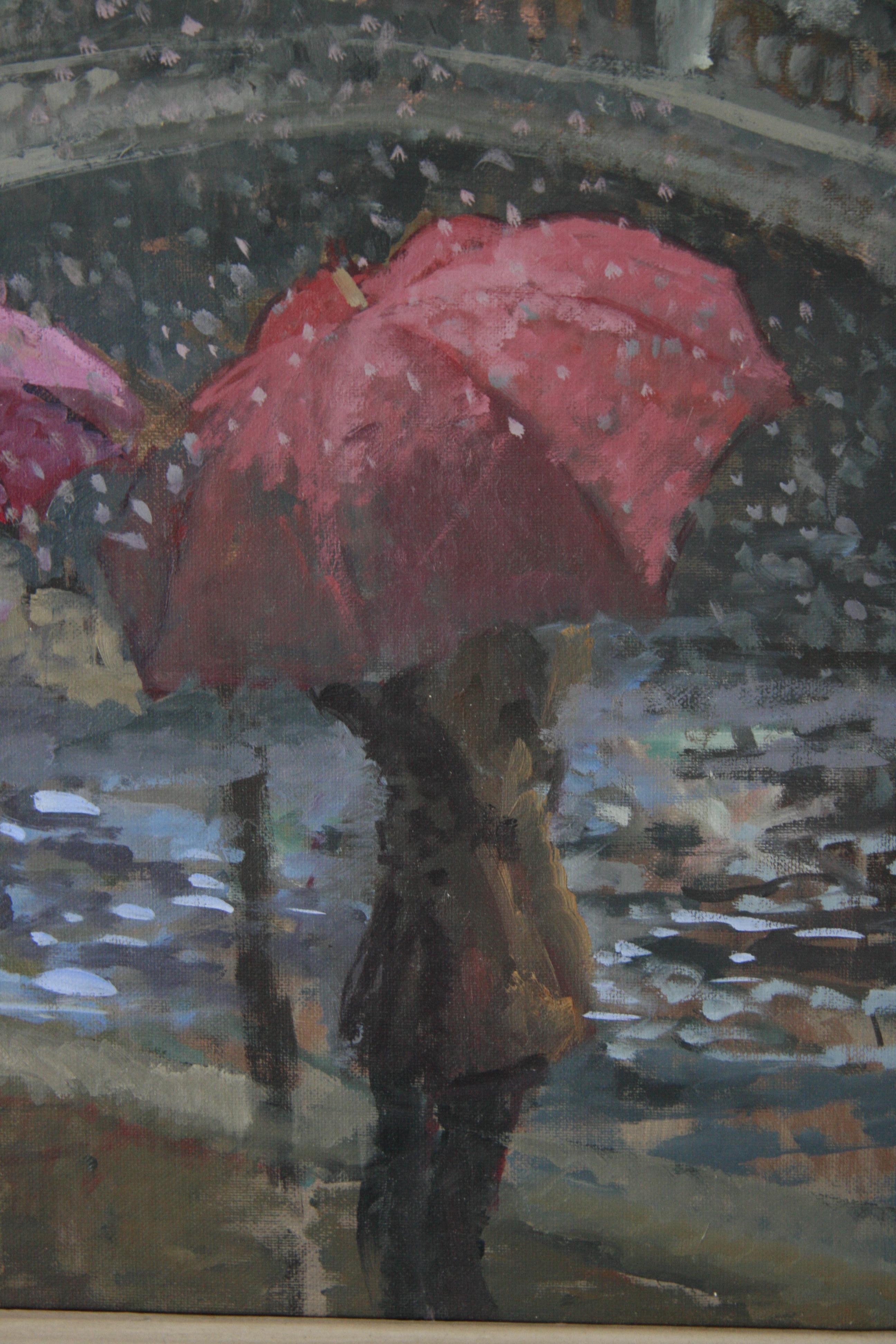FALLING SNOW REALTO VENICE ITALY.Peter Kuhfeld.NEAC.RP contemporary British im Angebot 8