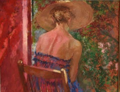 GARDEN SUN  by  PETER KUHFELD RP NEAC contemporary British impressionist