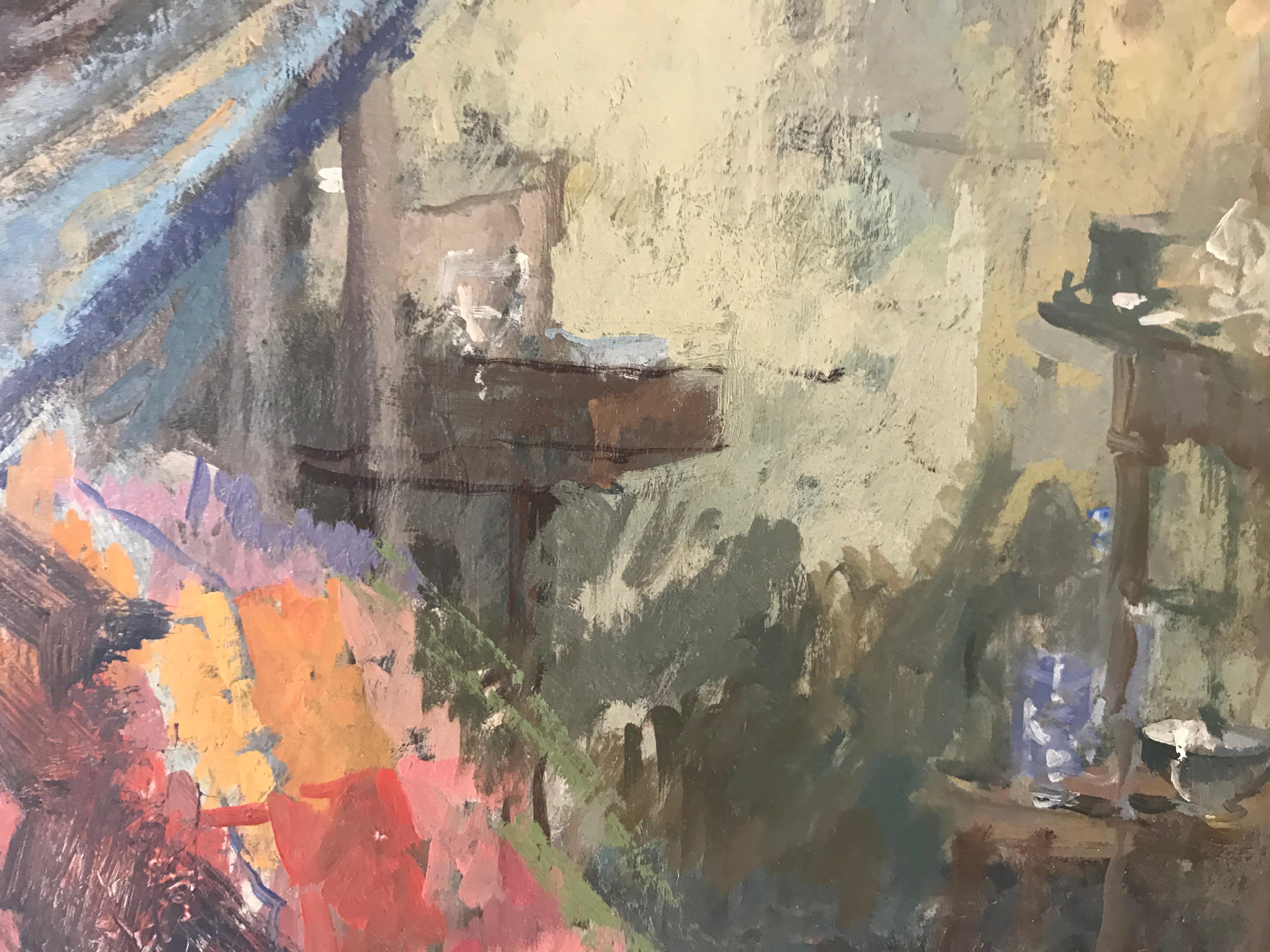 NUDE, VENICE STUDIO ITALY.. Peter Kuhfeld, zeitgenössischer britischer Künstler, um 1952 im Angebot 13