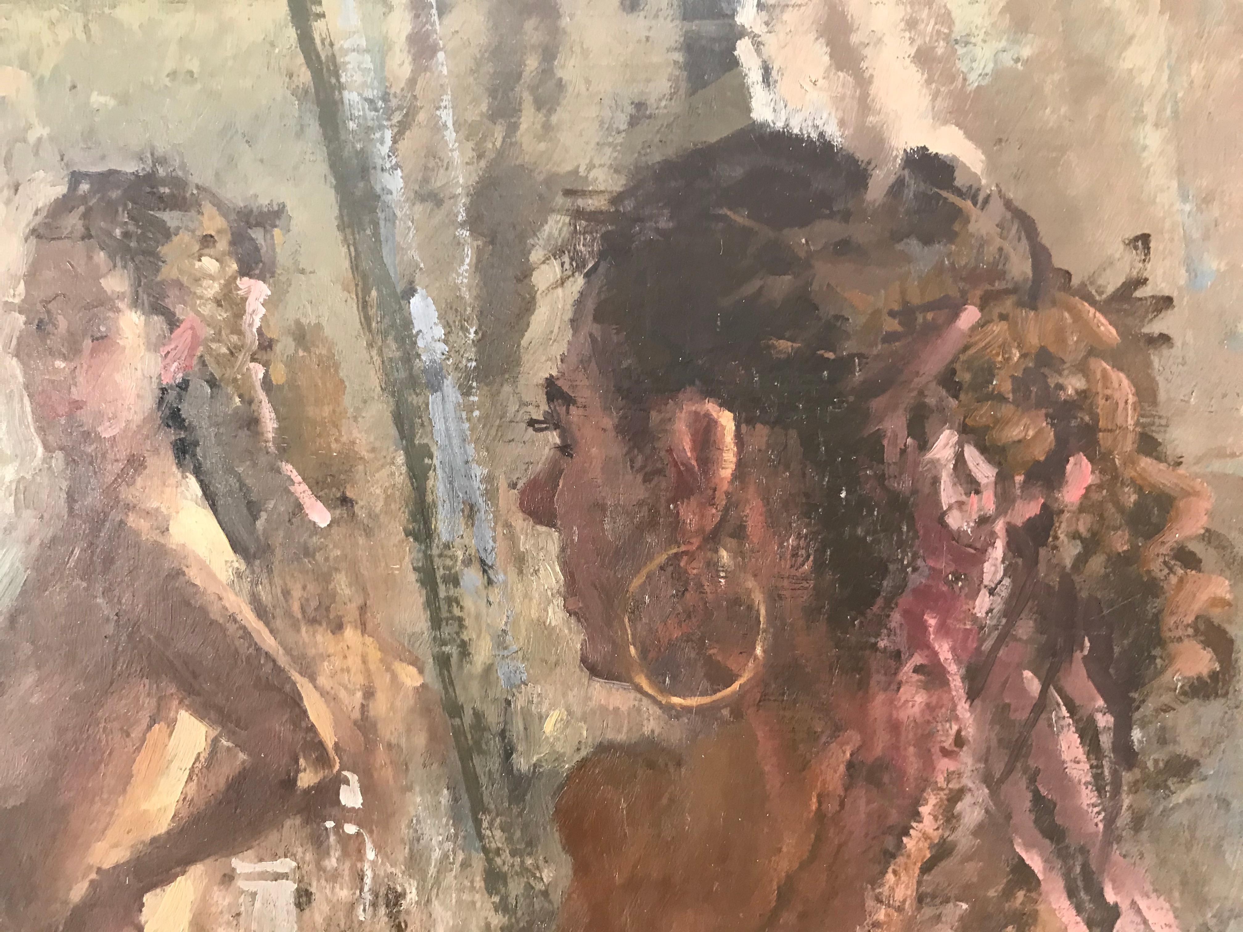 NUDE, VENICE STUDIO ITALY.. Peter Kuhfeld, zeitgenössischer britischer Künstler, um 1952 im Angebot 15