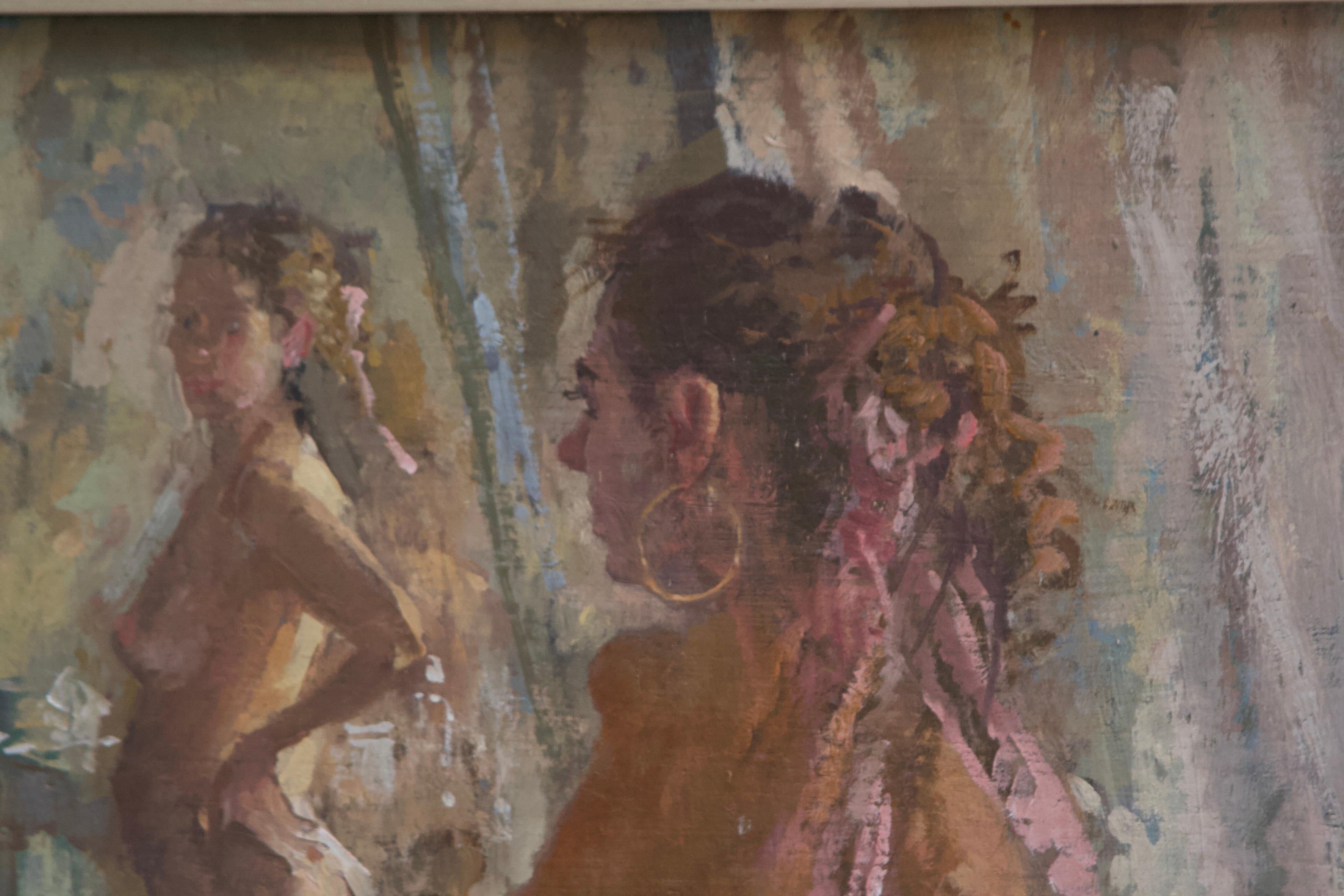 NUDE, VENICE STUDIO ITALY.. Peter Kuhfeld, zeitgenössischer britischer Künstler, um 1952 im Angebot 19