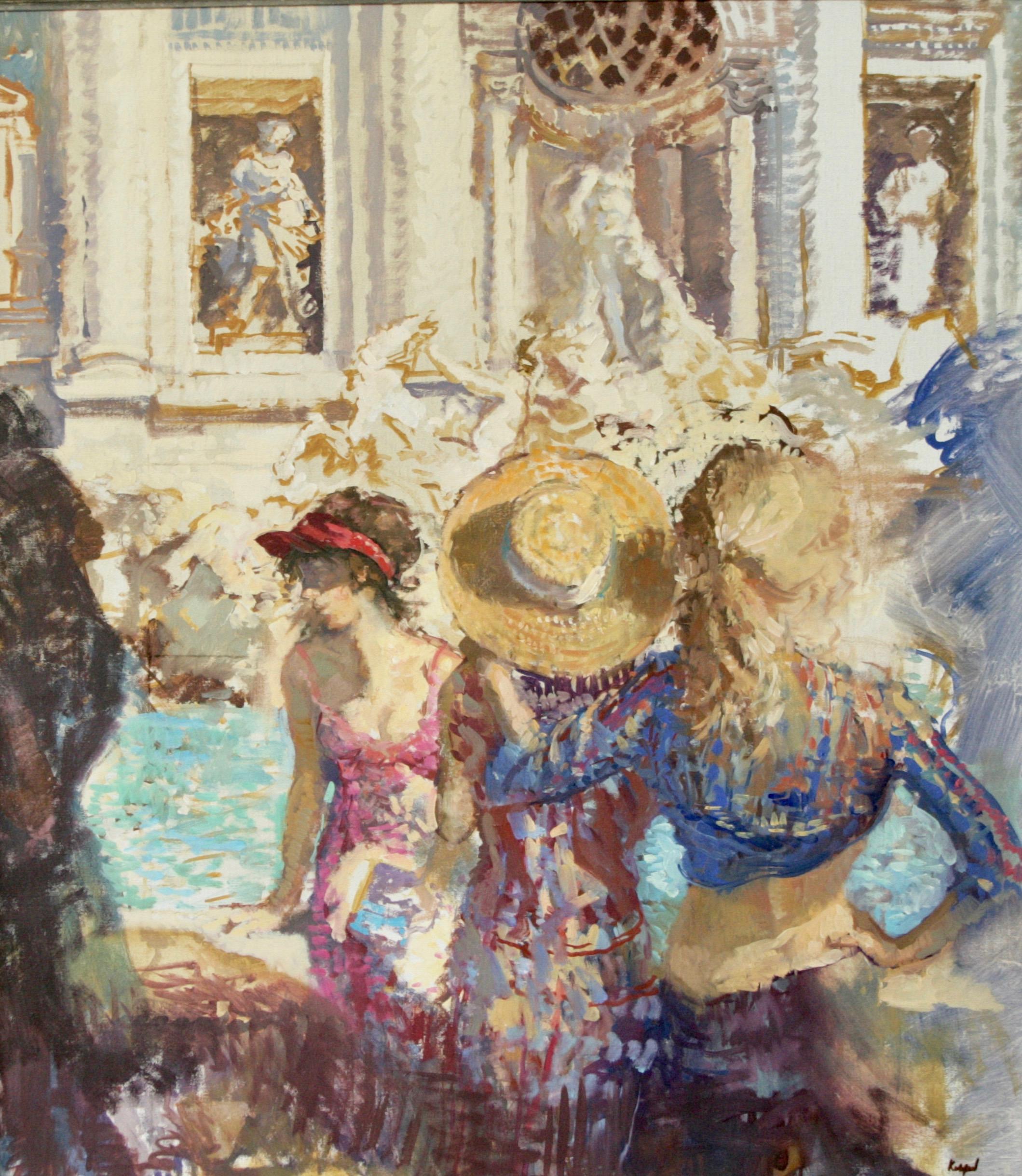 ROMAN HOLIDAY TRIVI FOUNTAIN ..Peter Kuhfeld RP NEAC English impressionist  For Sale 1