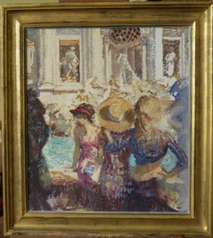 ROMAN HOLIDAY TRIVI FOUNTAIN ..Peter Kuhfeld RP NEAC English impressionist
