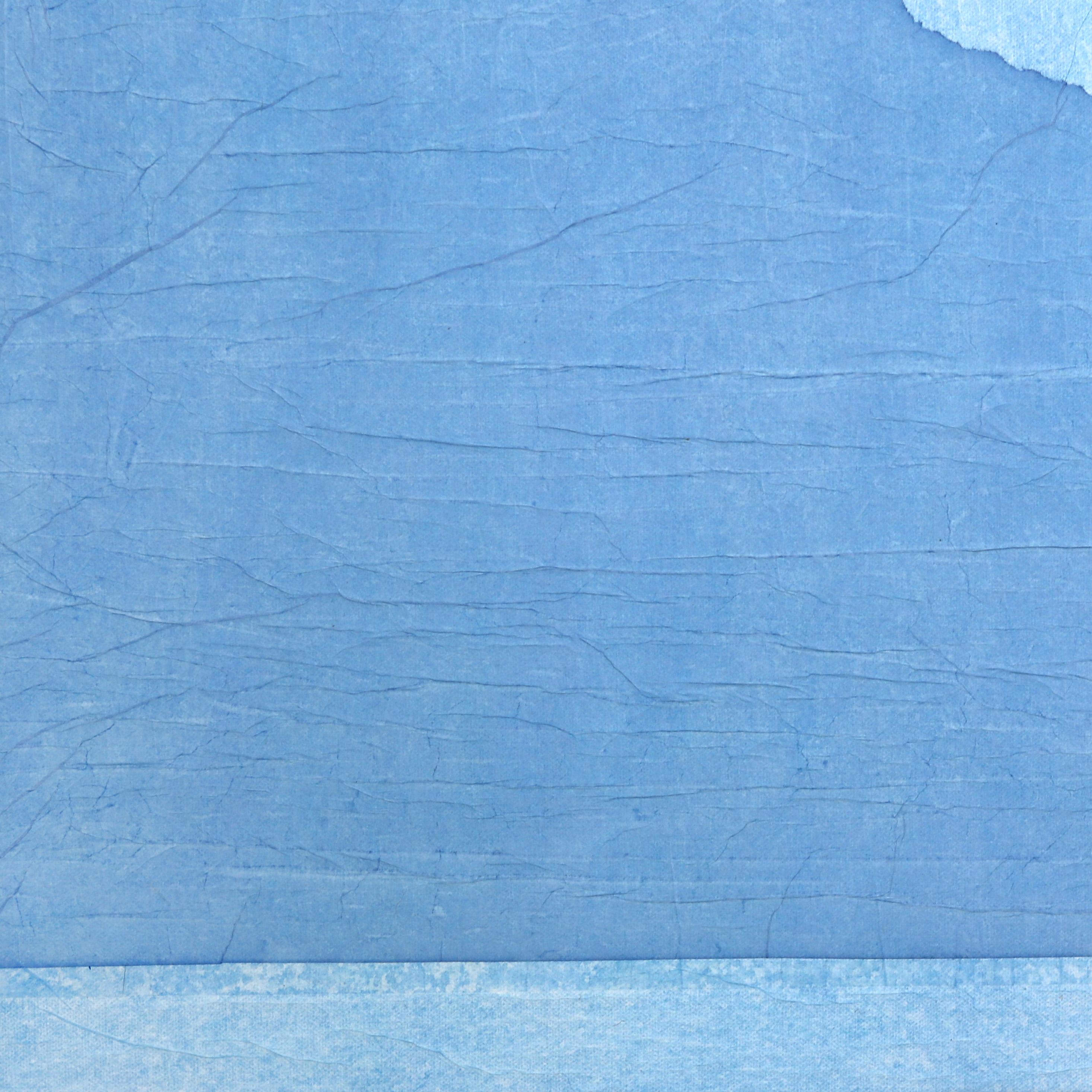 Canyon Skies I - Gran Obra de Arte Minimalista Original Paisaje Azul Montañas en venta 1