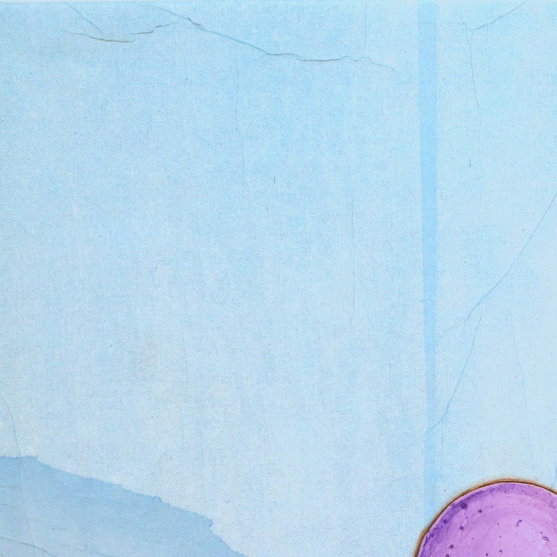 Drifting Harmony II - Obra de Arte Original Minimalista Paisaje Montañas Azules - Painting Contemporáneo de Peter Kuttner